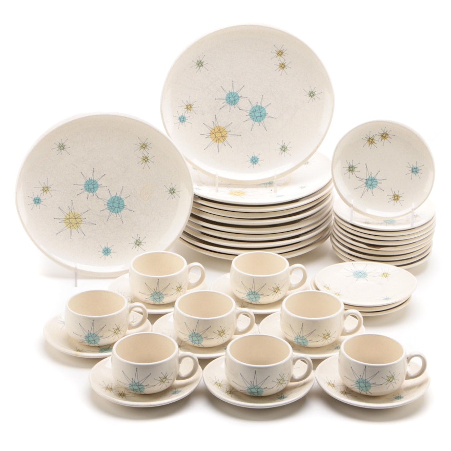 Franciscan "Starburst" Earthenware Dinnerware, Mid-20th Century