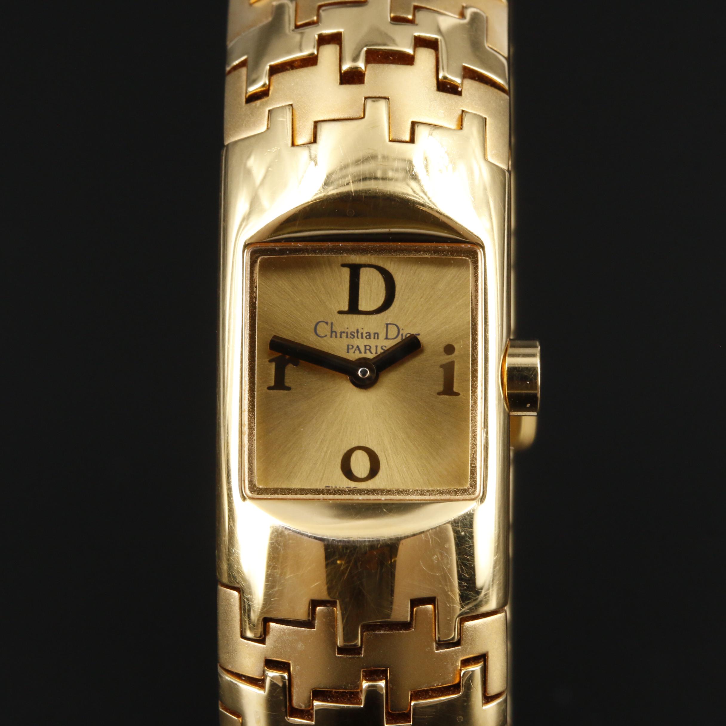 Christian Dior Diorific Gold Tone Quartz Watch