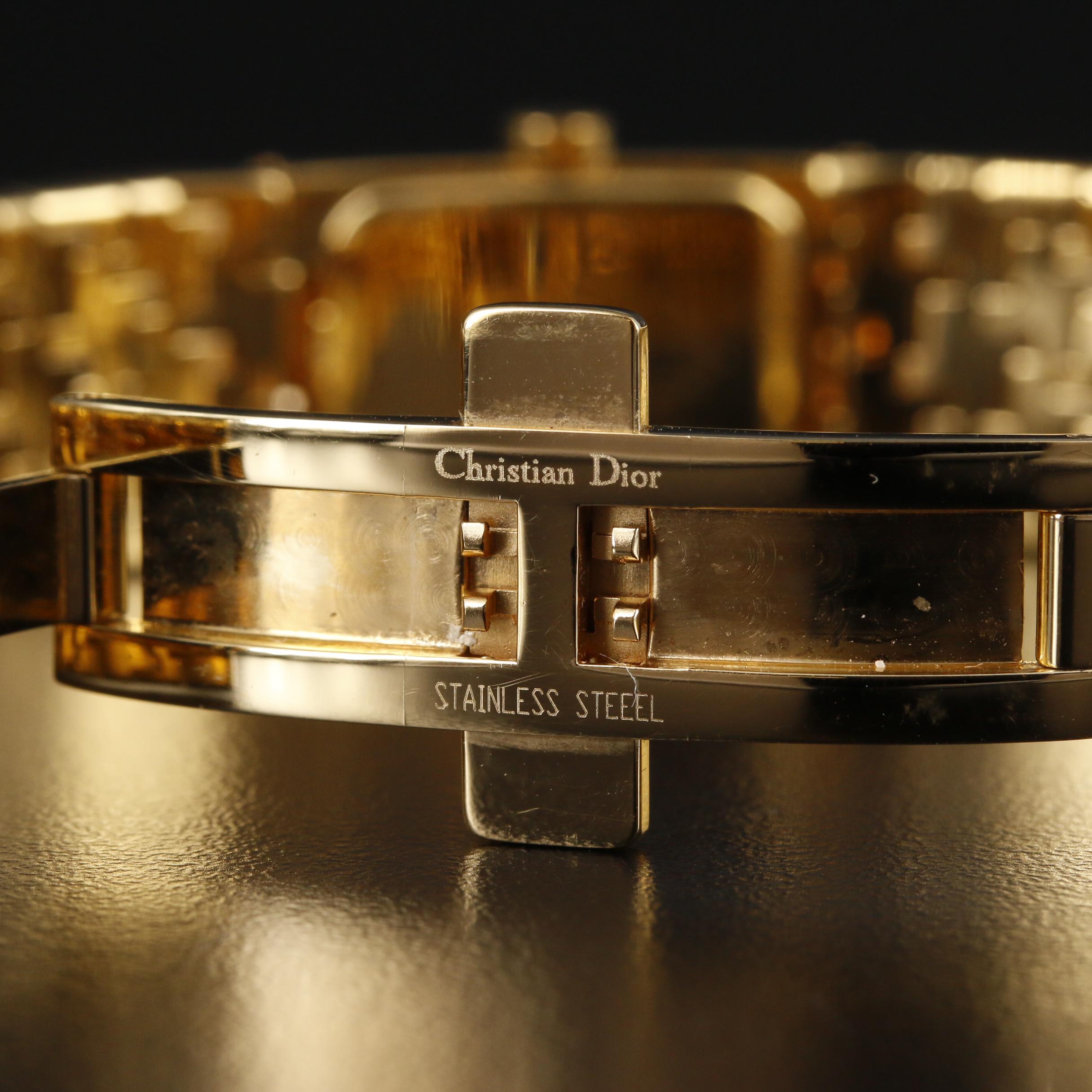 Christian Dior Diorific Gold Tone Quartz Watch