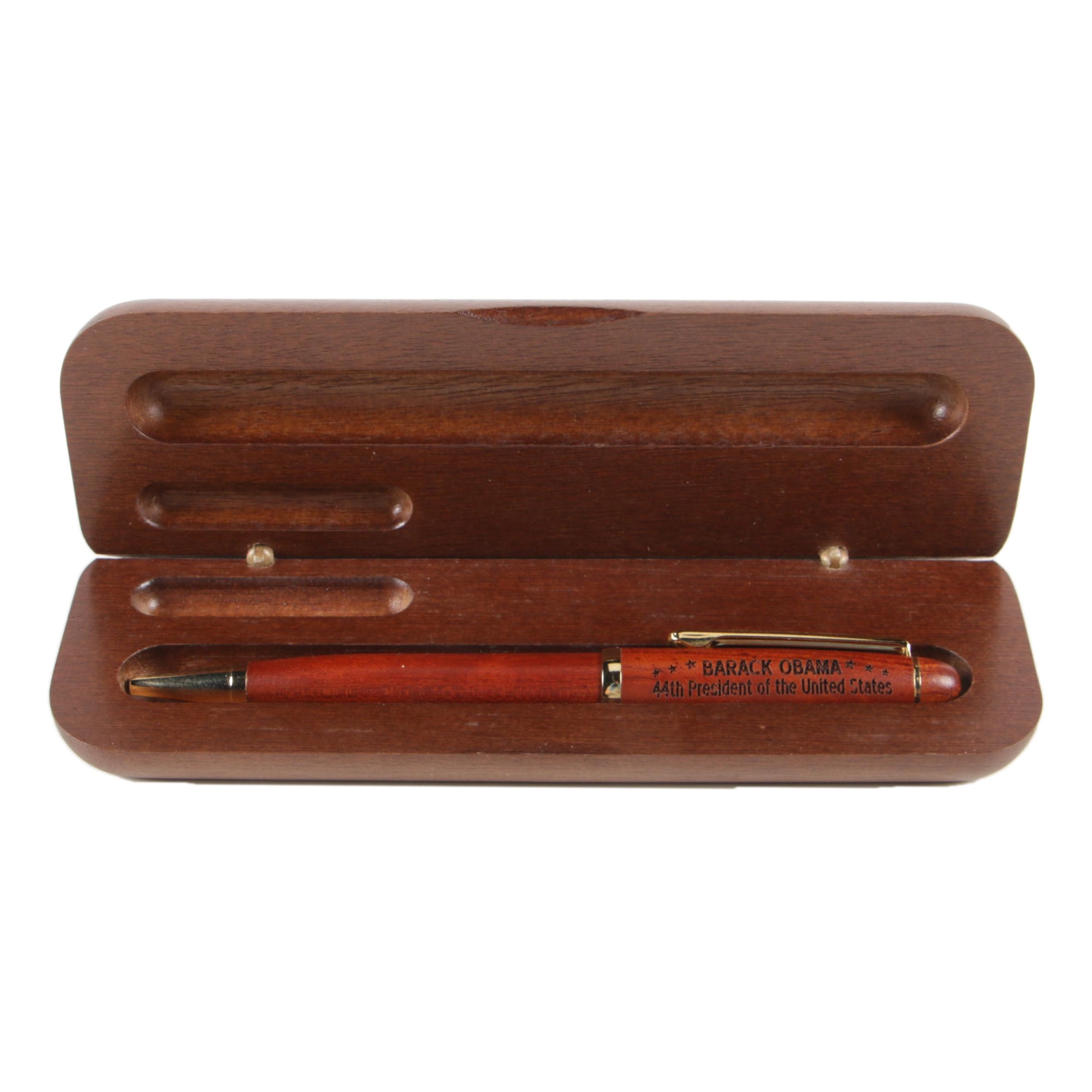 Barack Obama Commemorative Wooden Ballpoint Pen with Case