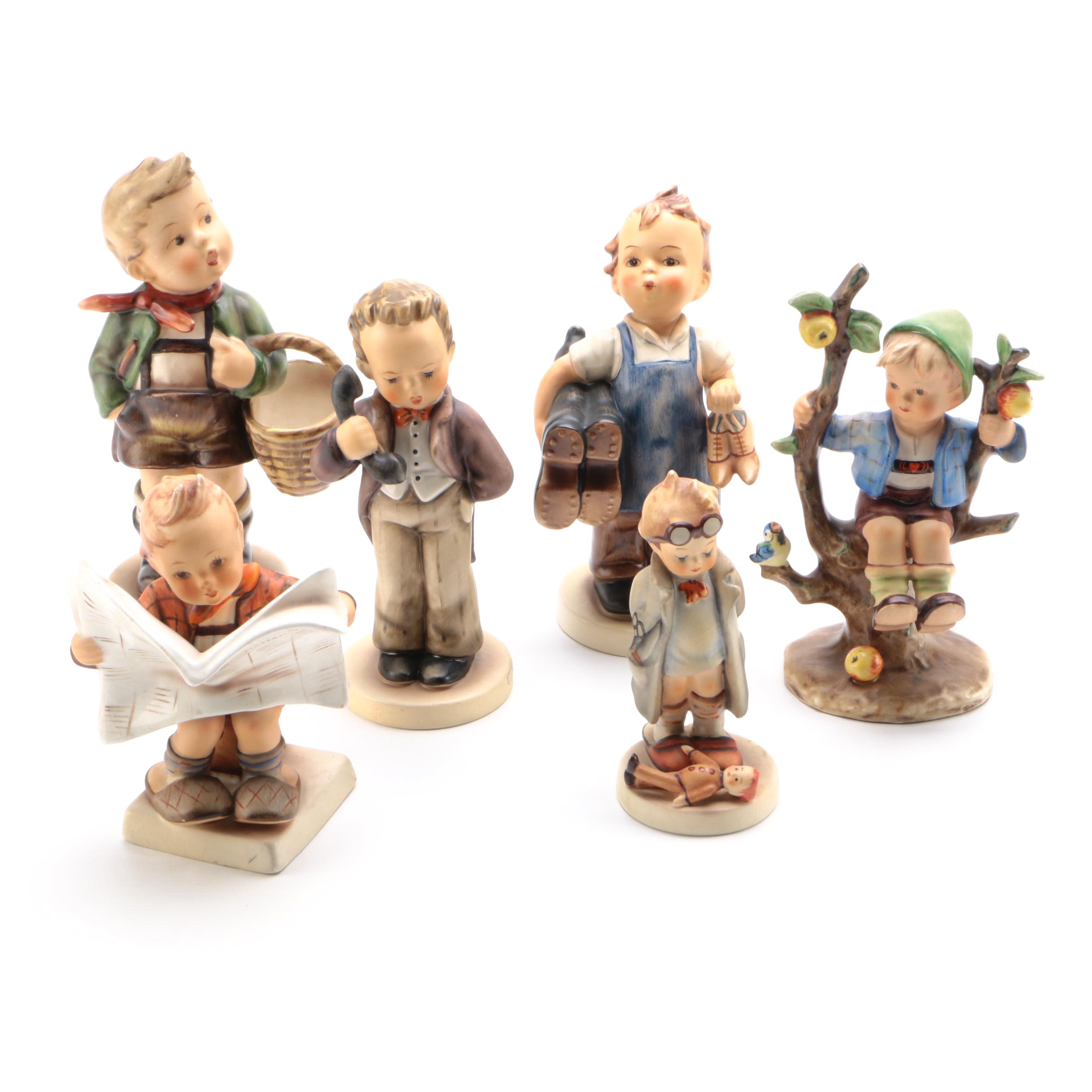 Goebel Hummel Figurines Including "Village Boy" and Others