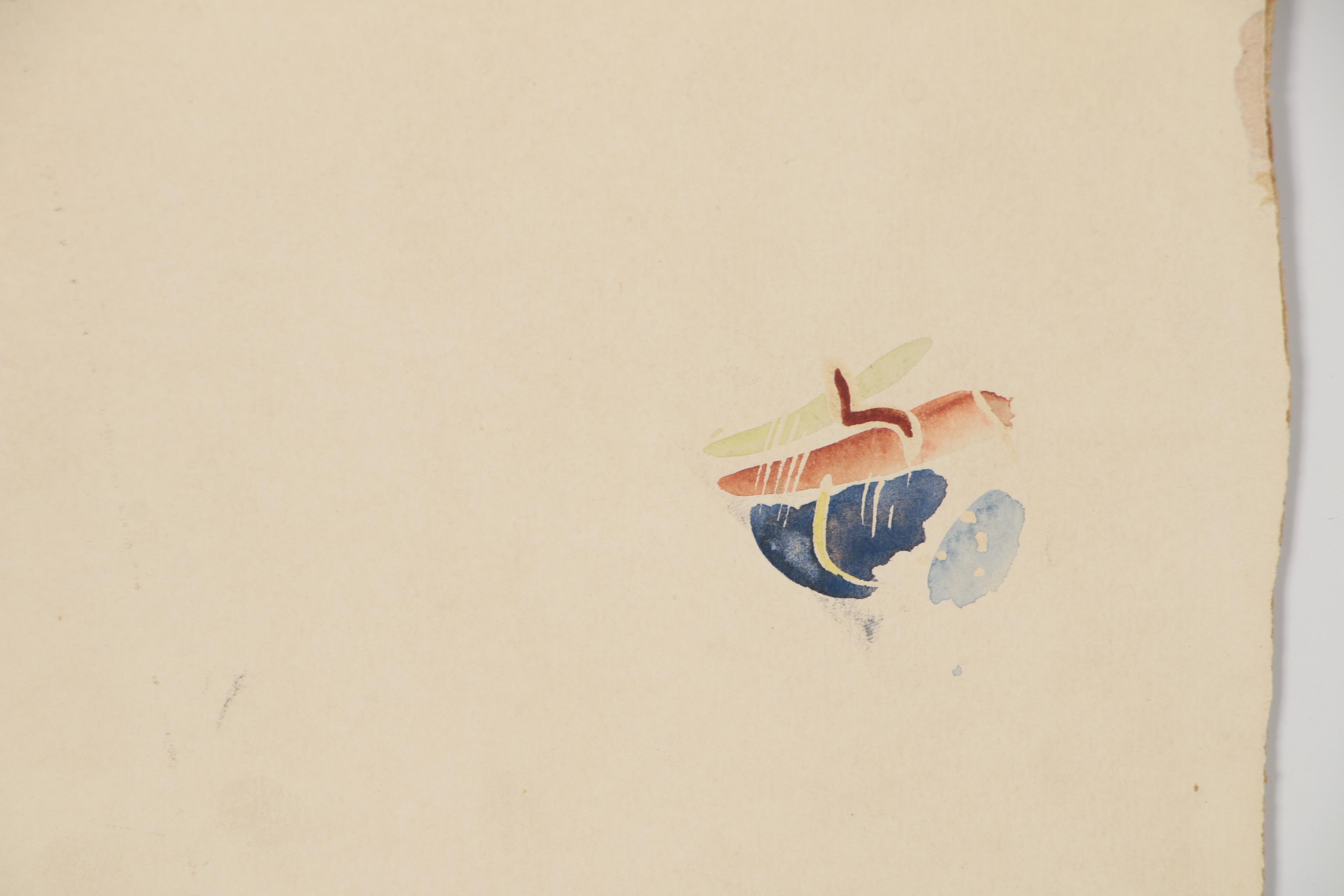 Edmond J. Fitzgerald Watercolor Portrait of Woman