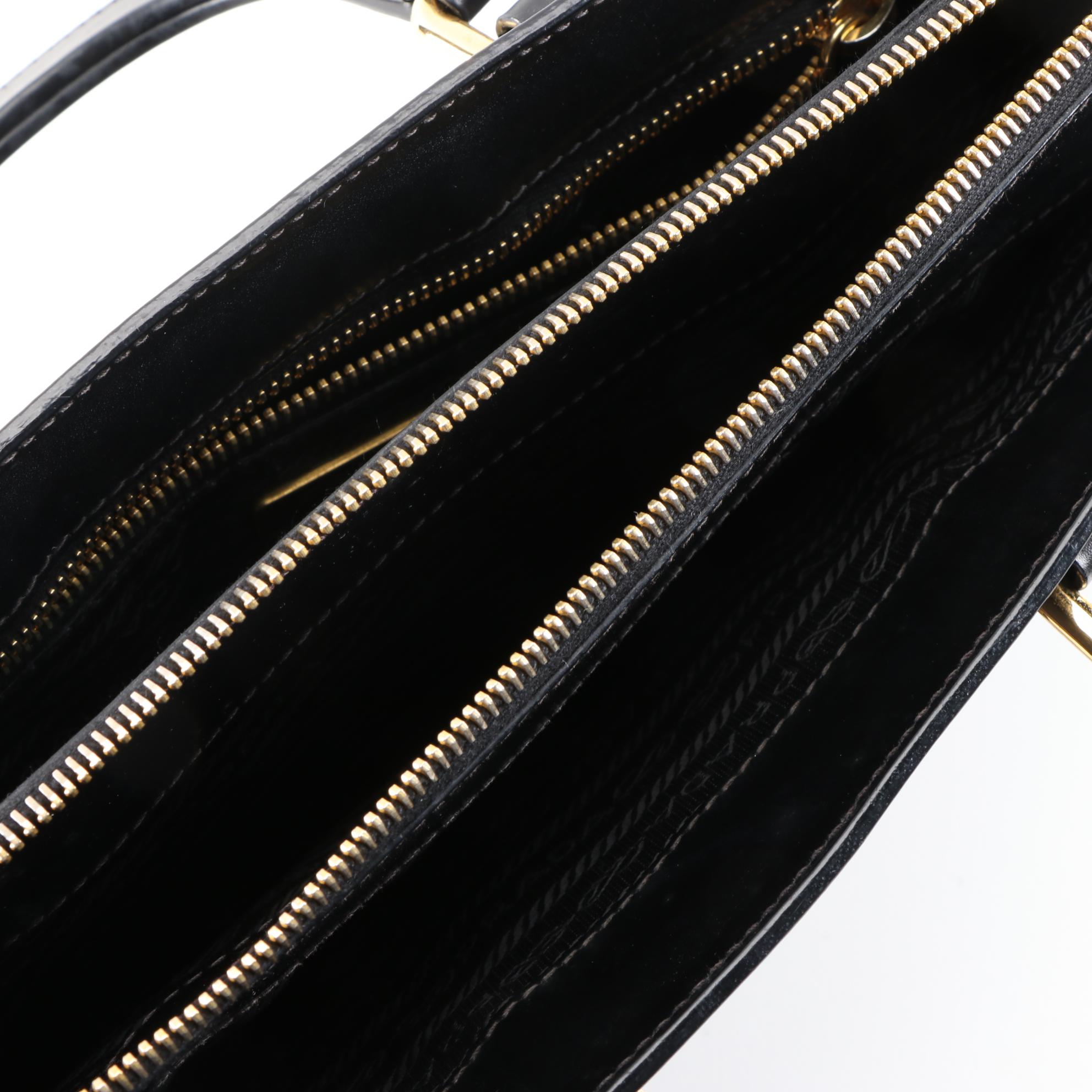 Prada Black Tessuto Nylon and Leather Trimmed Laptop Bag