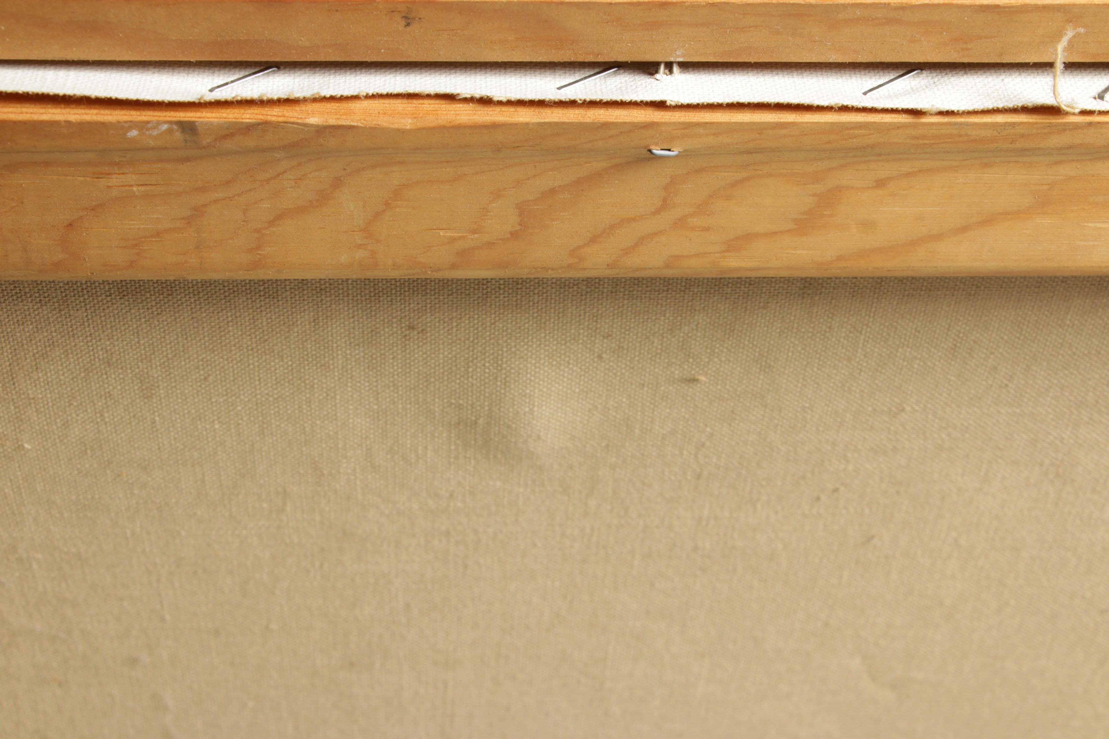 P. Olshof Oil Painting of Mountainside Landscape