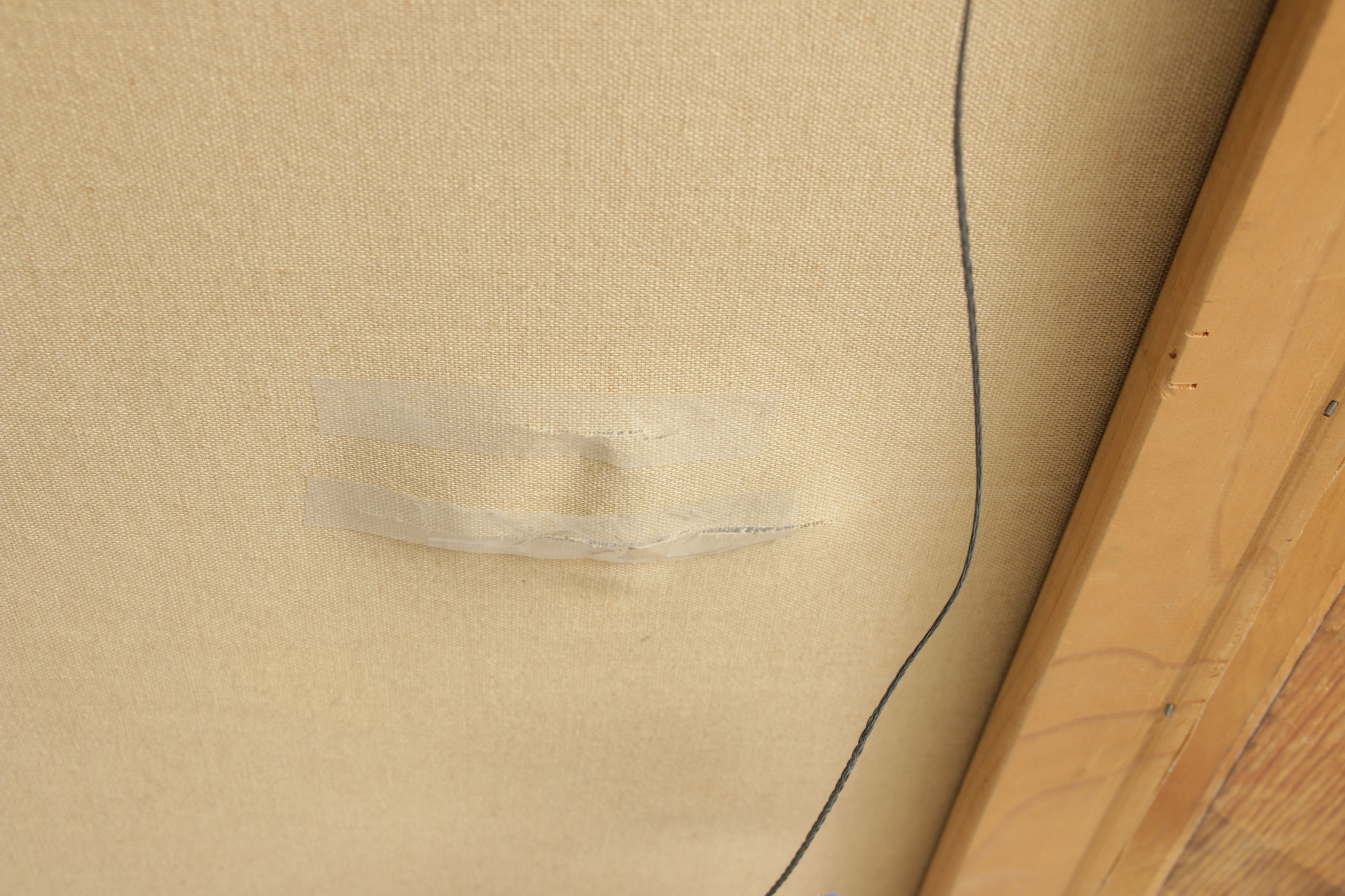 P. Olshof Oil Painting of Mountainside Landscape