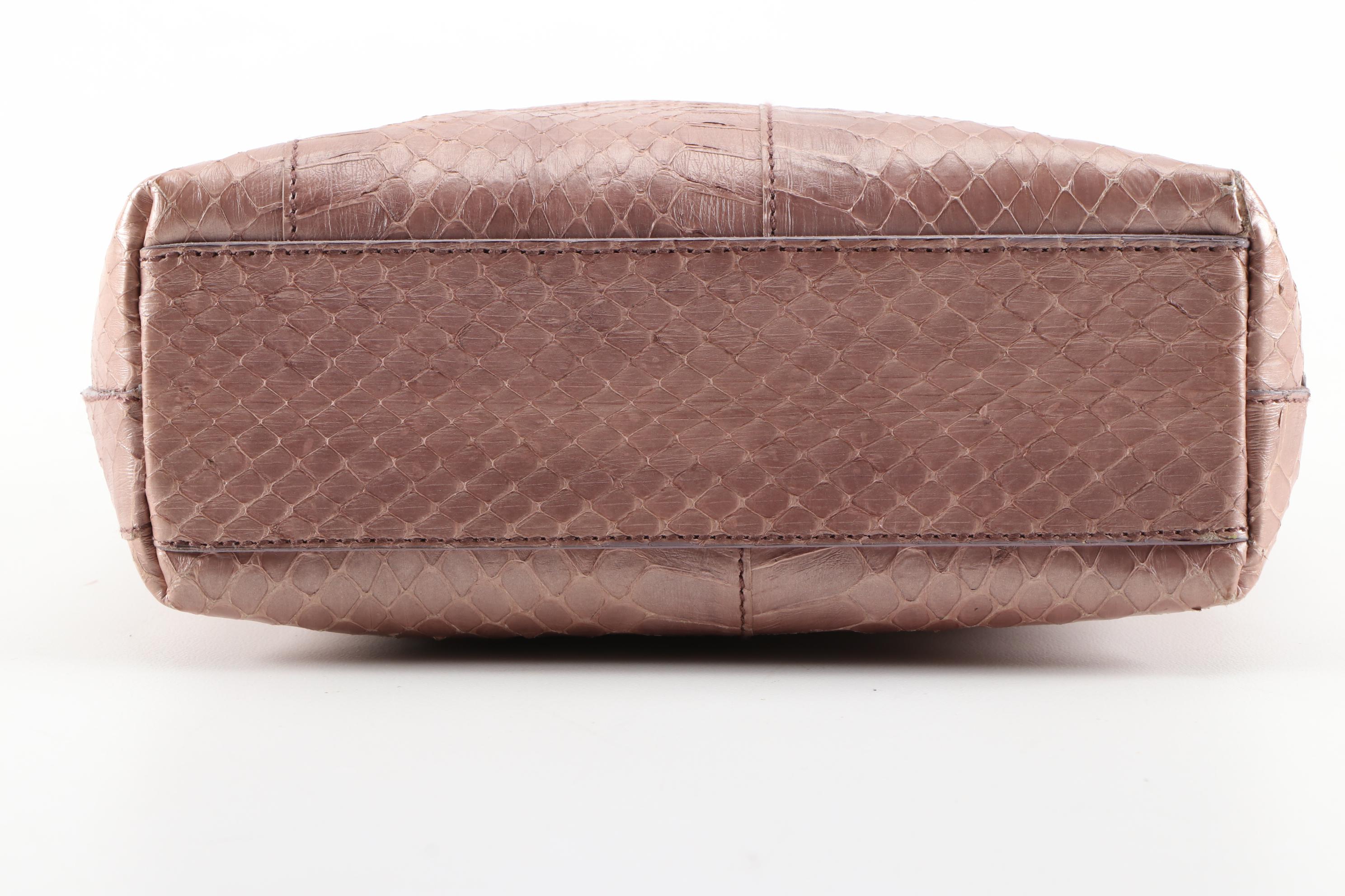 Prada Blush Glazed Python Mini Tote