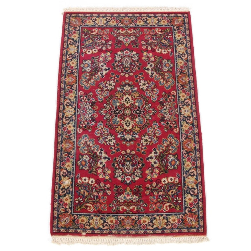 2'11 x 5'3 Karastan Hand-Knotted Persian Sarouk Rug, 1980s