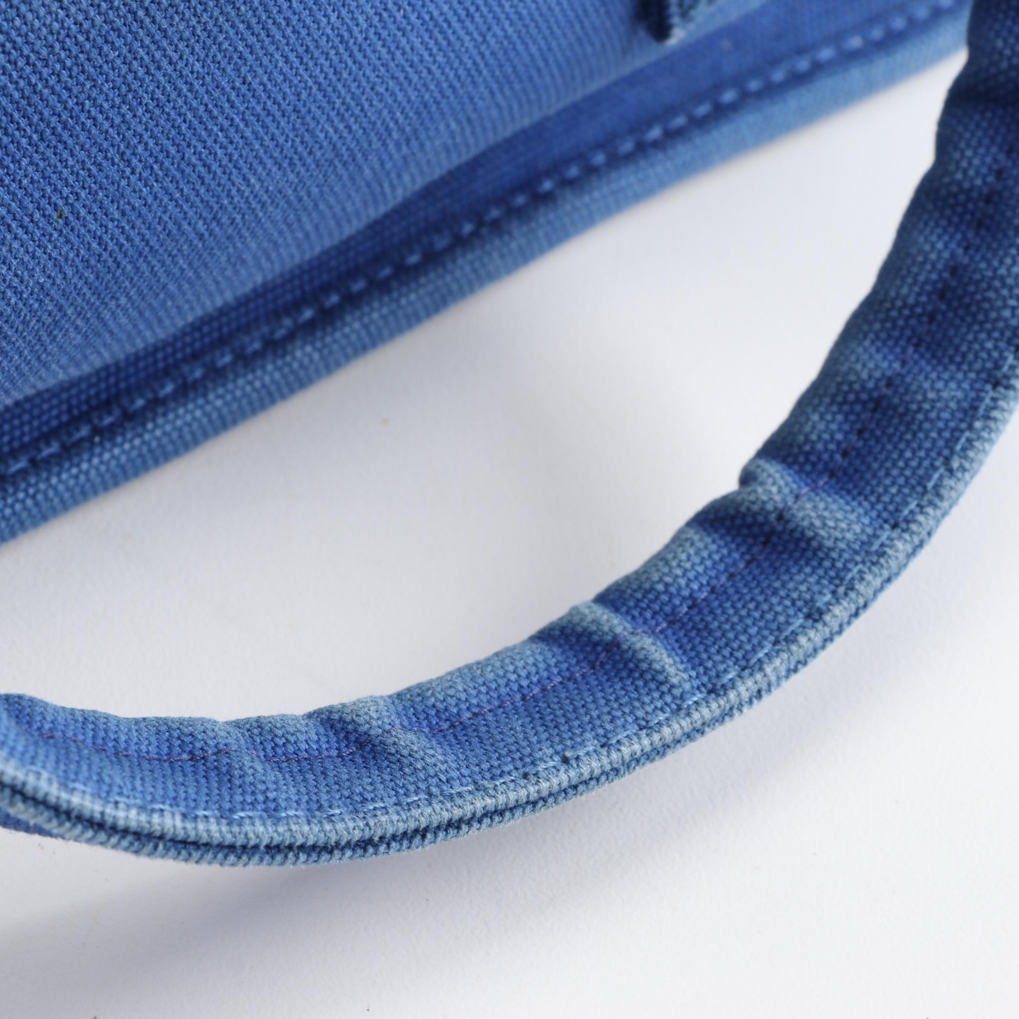 Prada Blue Canvas and Leather Convertible Satchel