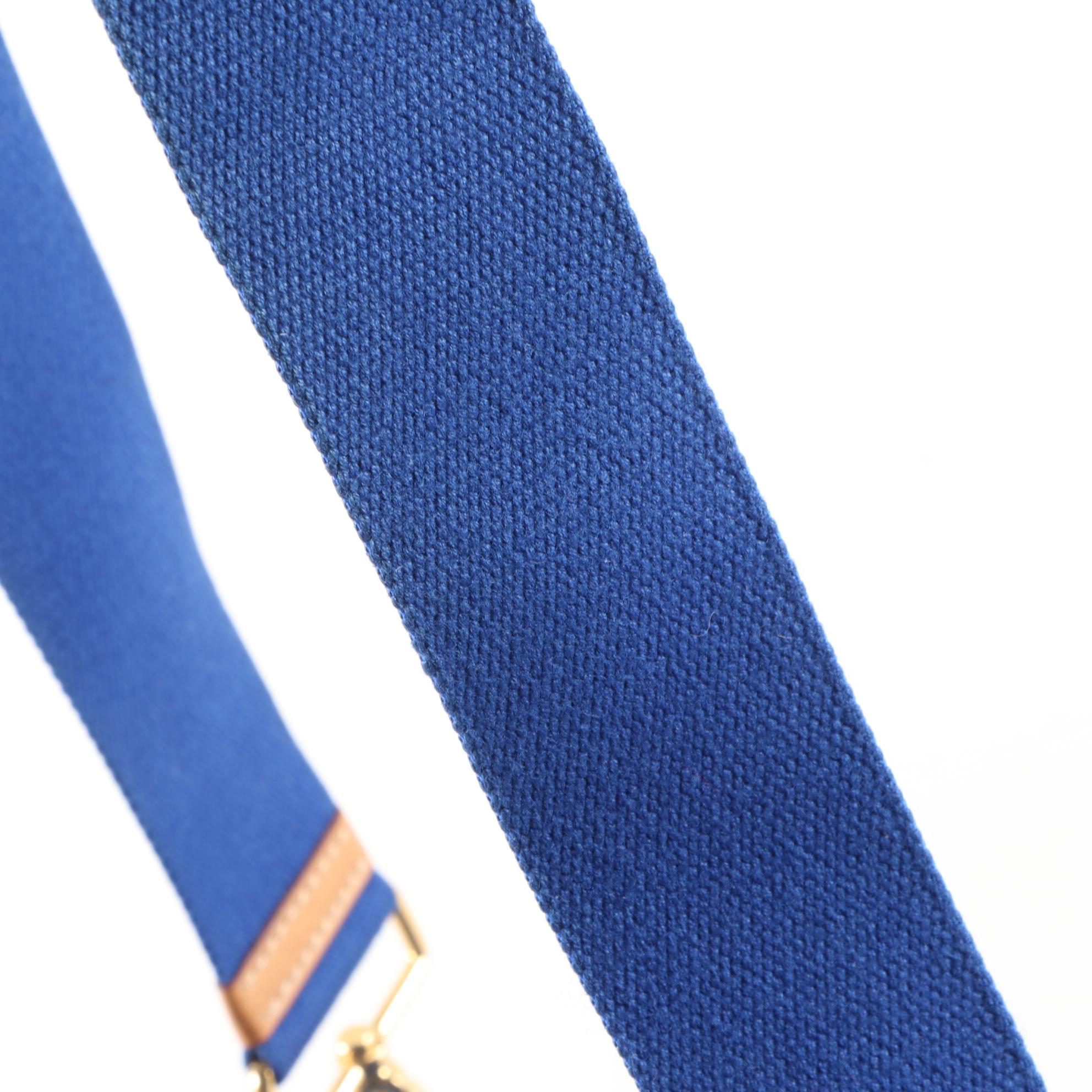 Prada Blue Canvas and Leather Convertible Satchel