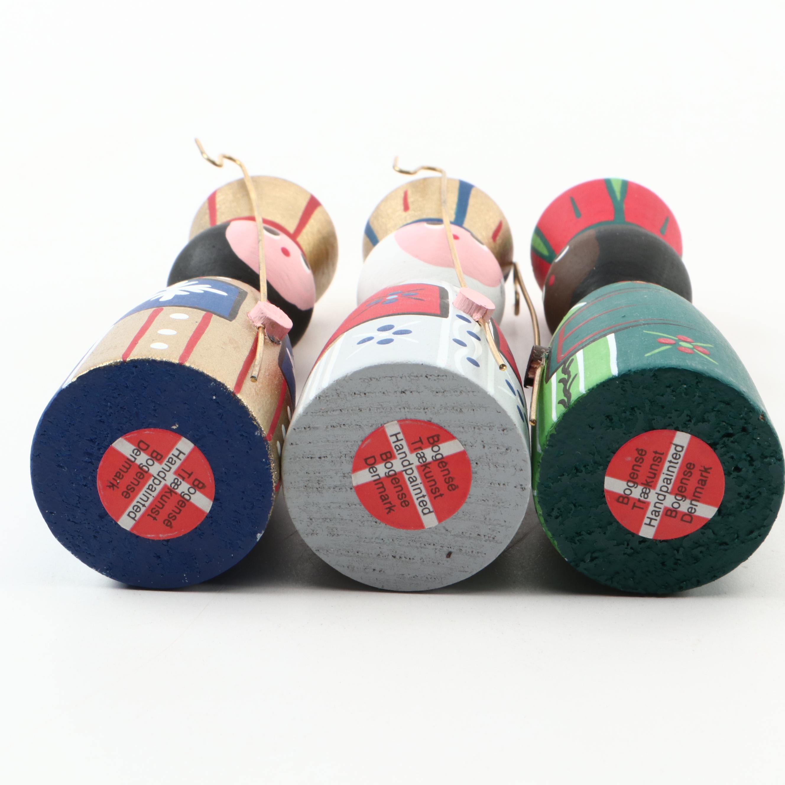 Vintage Danish Bogense Traekunst Handpainted Wooden Nativity Set