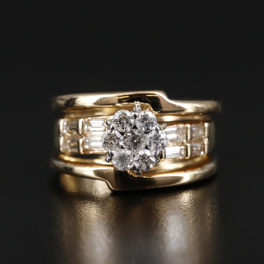 14K Yellow Gold Diamond Ring