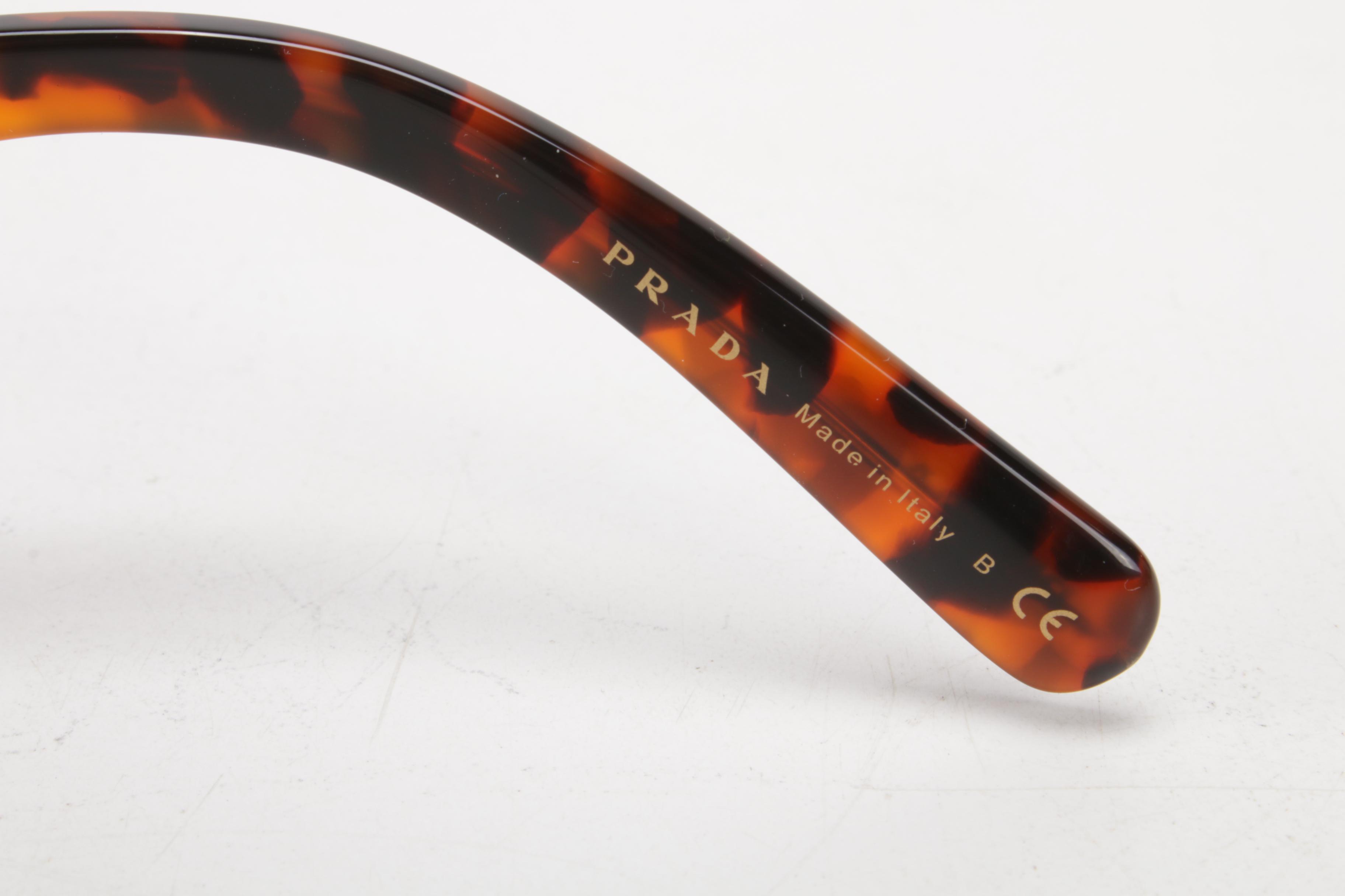 Prada Minimal Baroque SPR08T Sunglasses in White and Tortoise