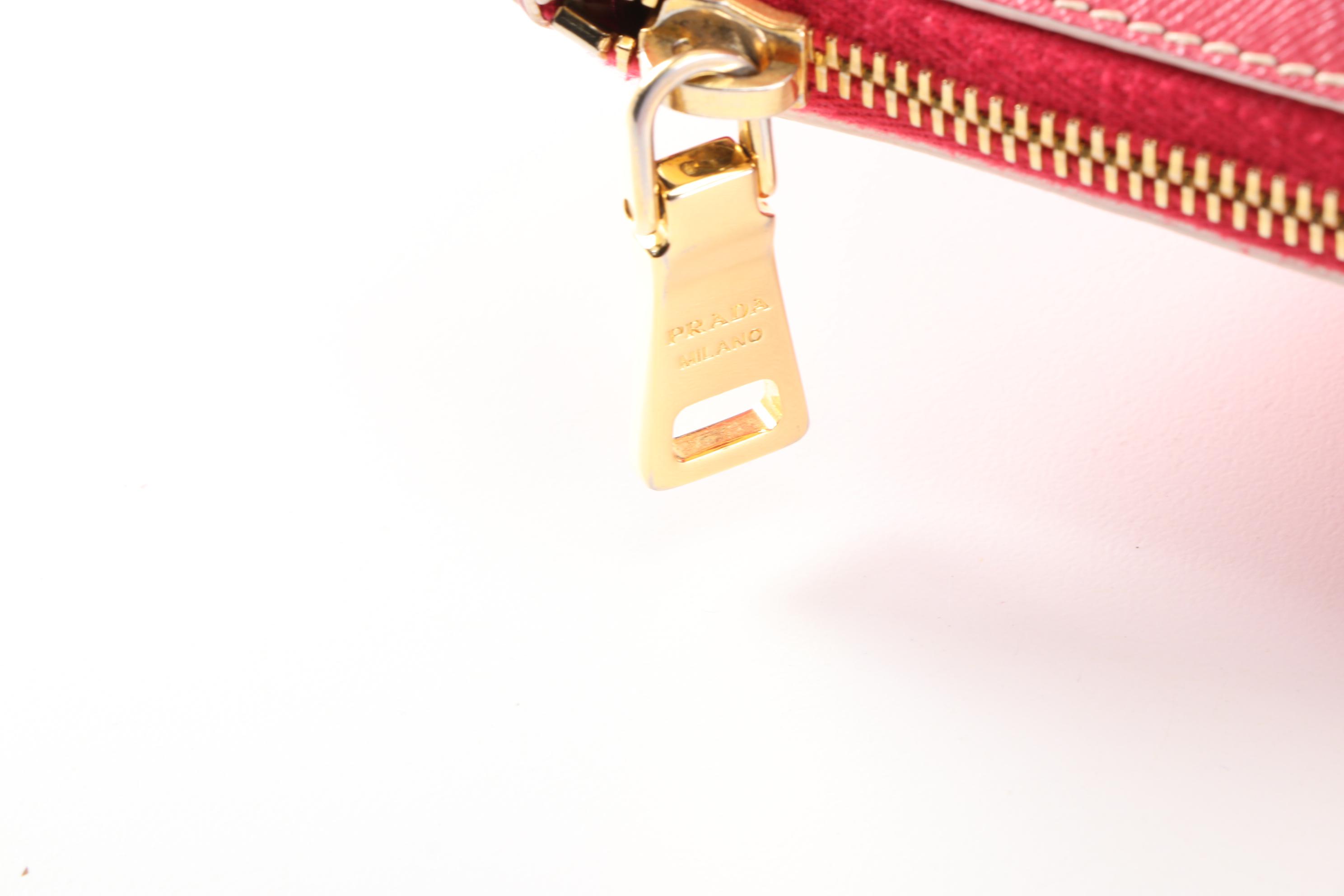 Prada Pink Tessuto Nylon and Leather Two-Way Tote Bag