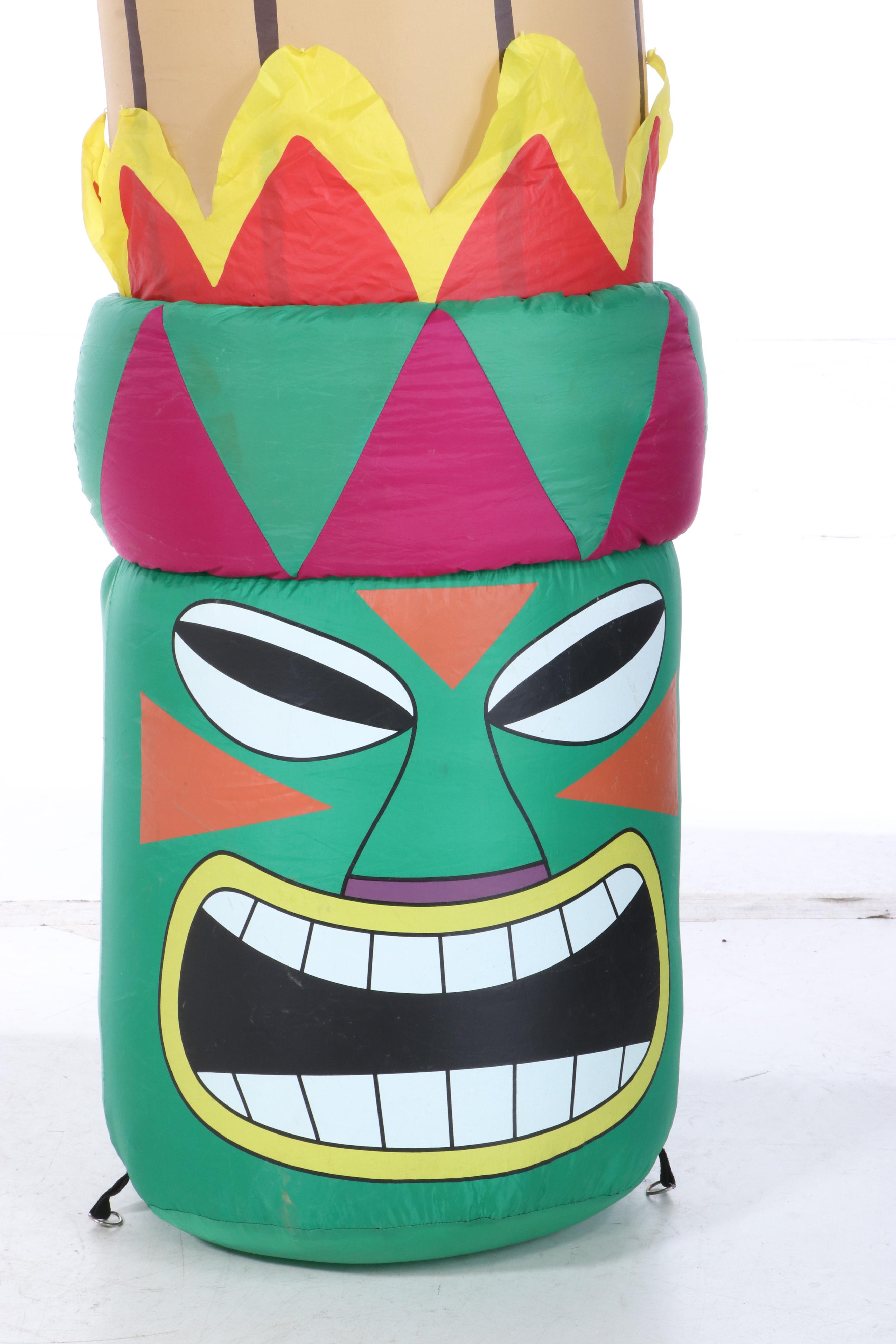 Inflatable "Luau Party" Tiki Hut Display