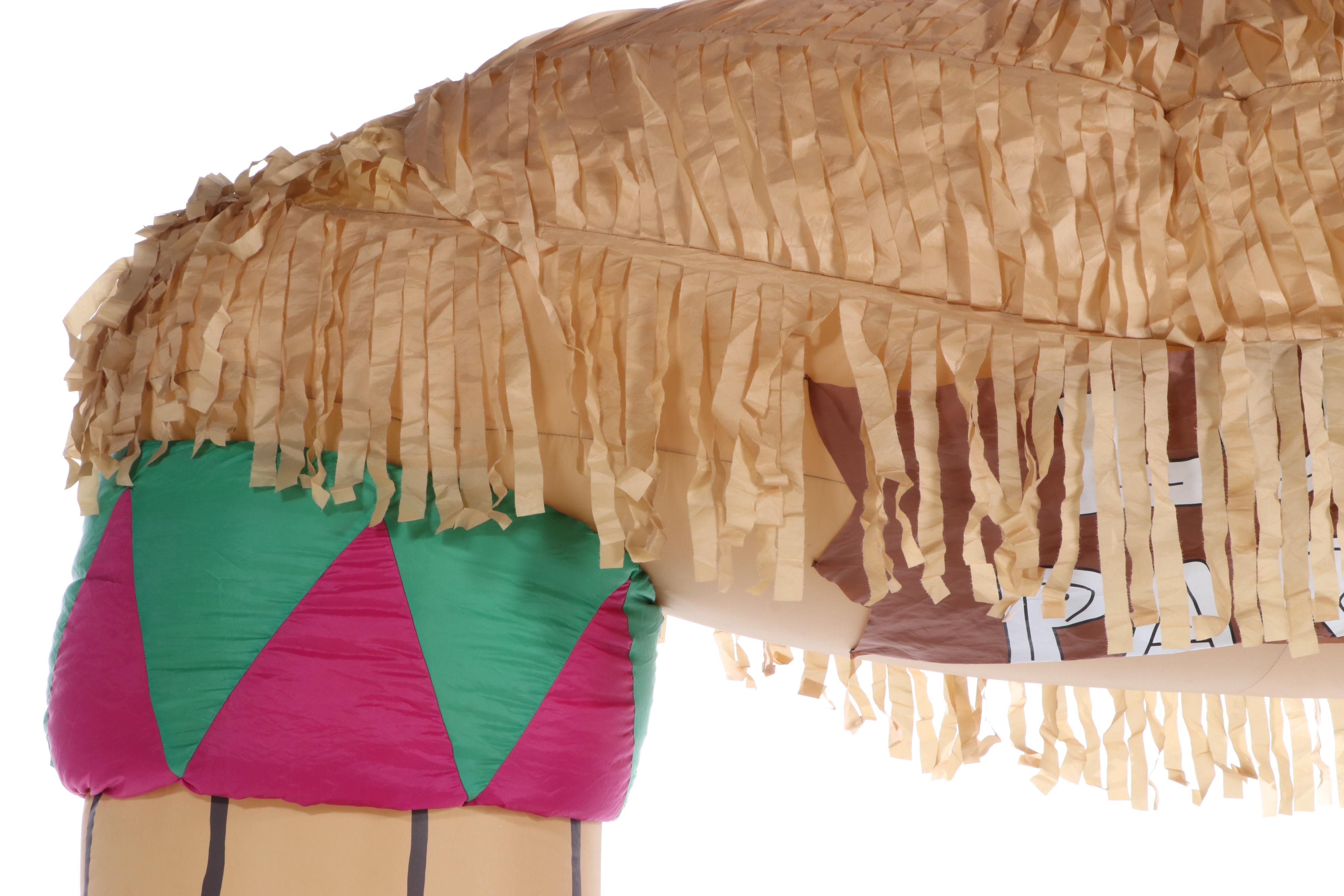 Inflatable "Luau Party" Tiki Hut Display