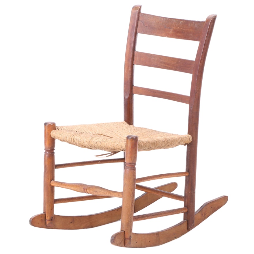 American Primitive Ladderback Rocking Chair