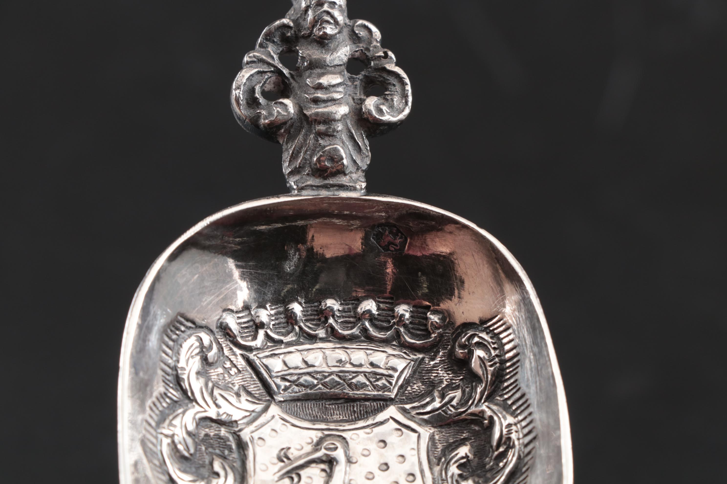 Dutch Baroque Style 800 Silver Sailing Ship Spoon