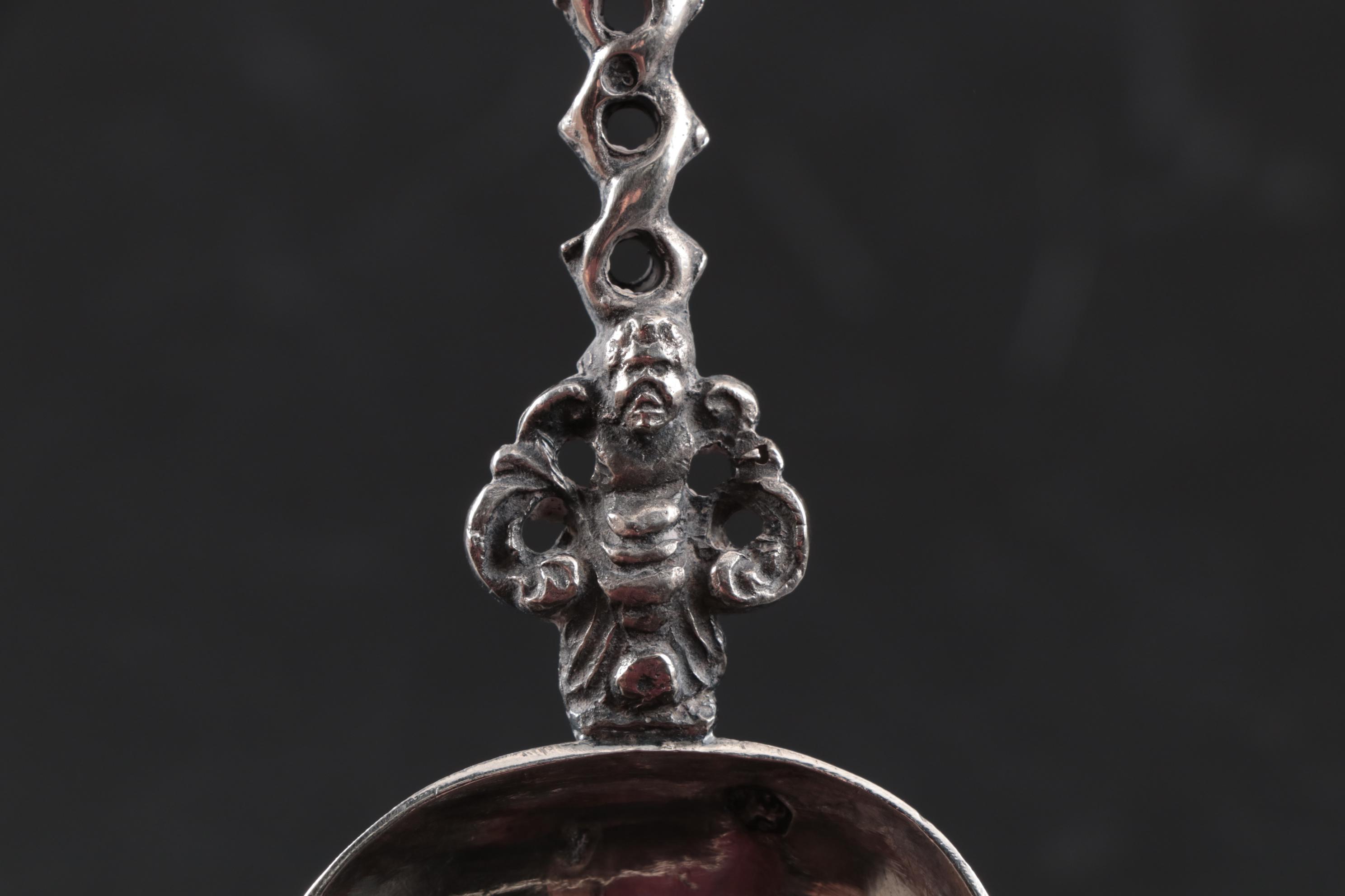 Dutch Baroque Style 800 Silver Sailing Ship Spoon