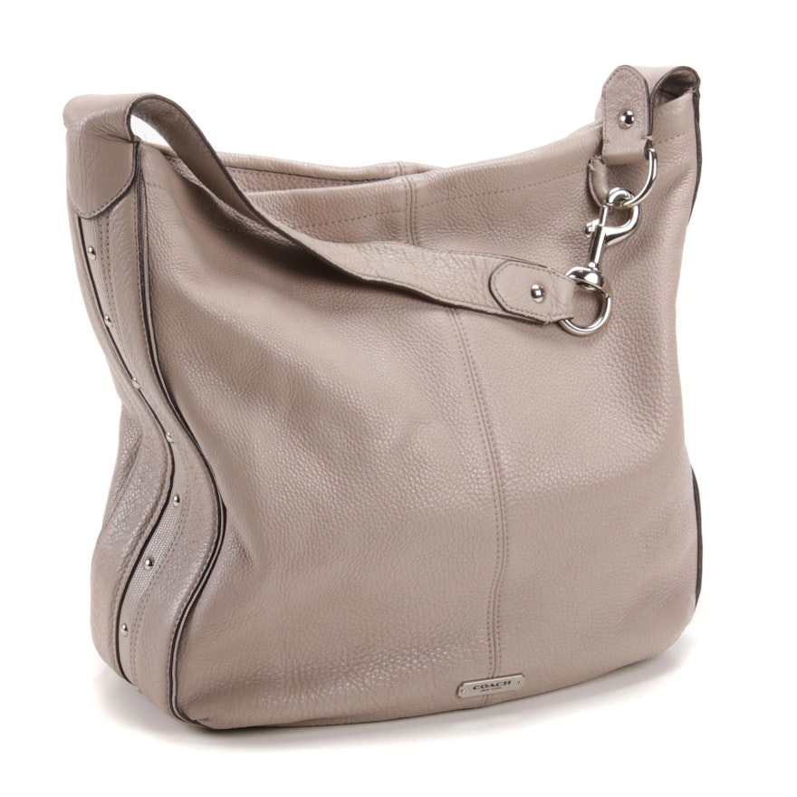 Coach Park Avery Putty Pebbled Leather Shoulder Bag