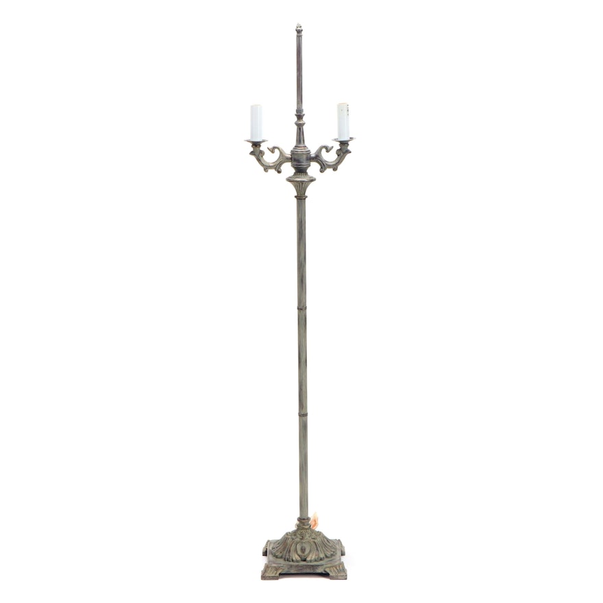 Art Nouveau Style Metal Floor Lamp Base