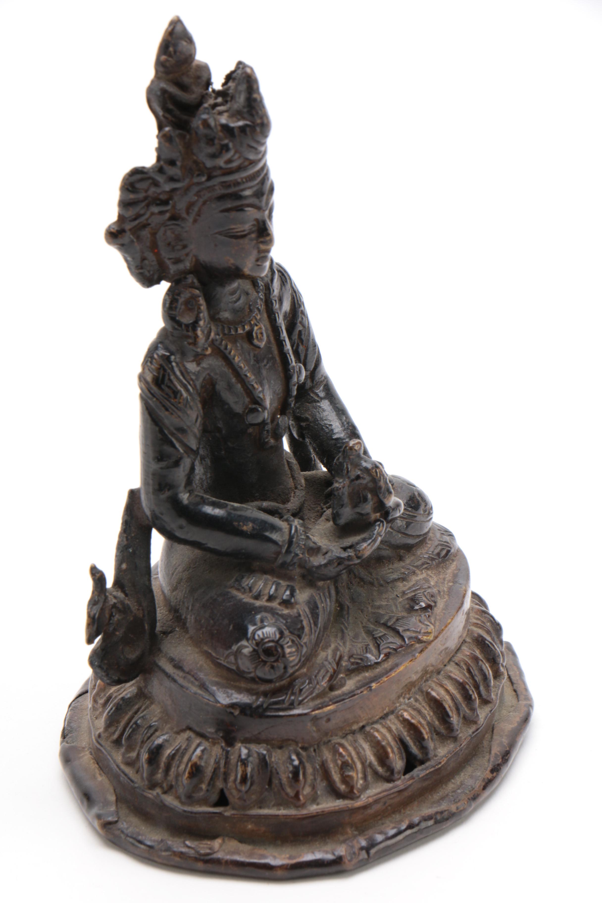 Tibetan Bronze Amitabha Buddha, Late 19th/Early 20th Century