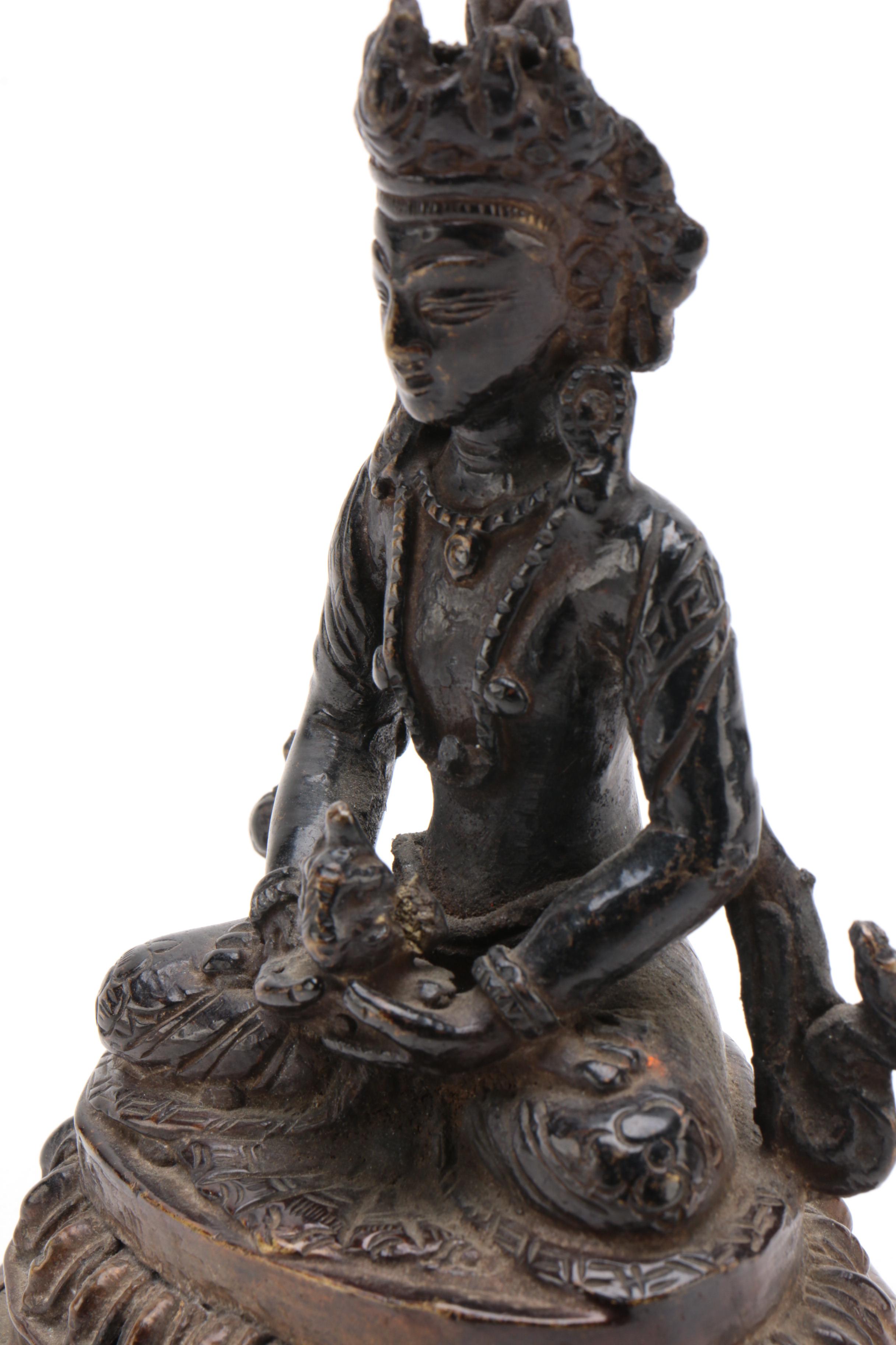 Tibetan Bronze Amitabha Buddha, Late 19th/Early 20th Century