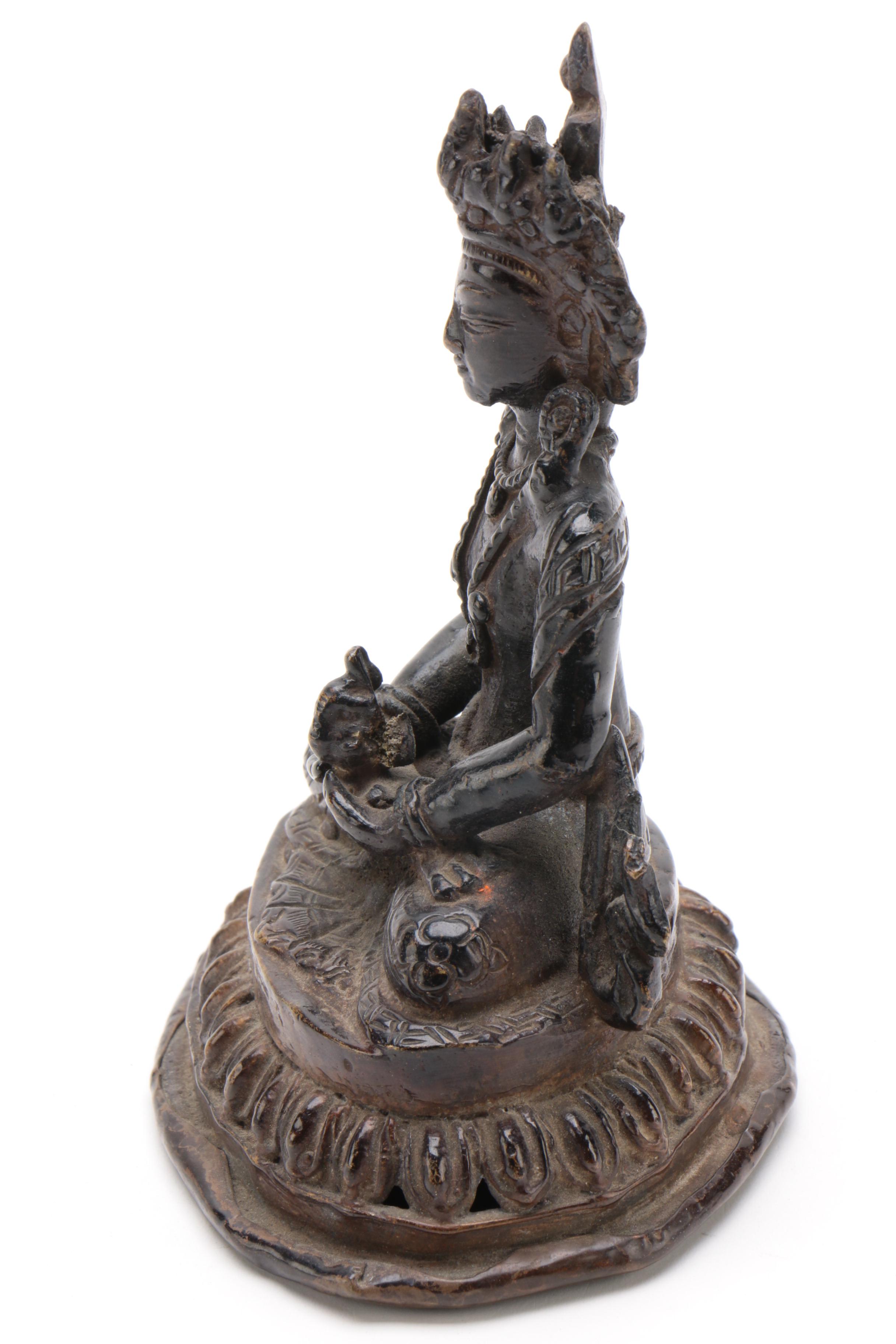 Tibetan Bronze Amitabha Buddha, Late 19th/Early 20th Century