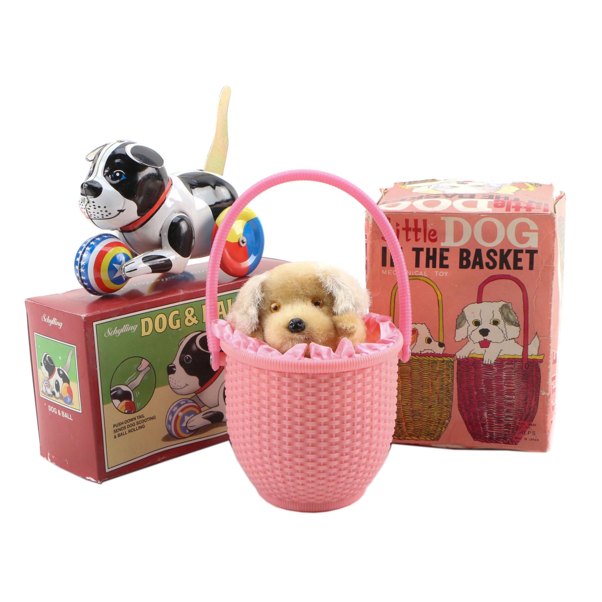 Mechanical Dog-Themed Toys, Mid-20th Century