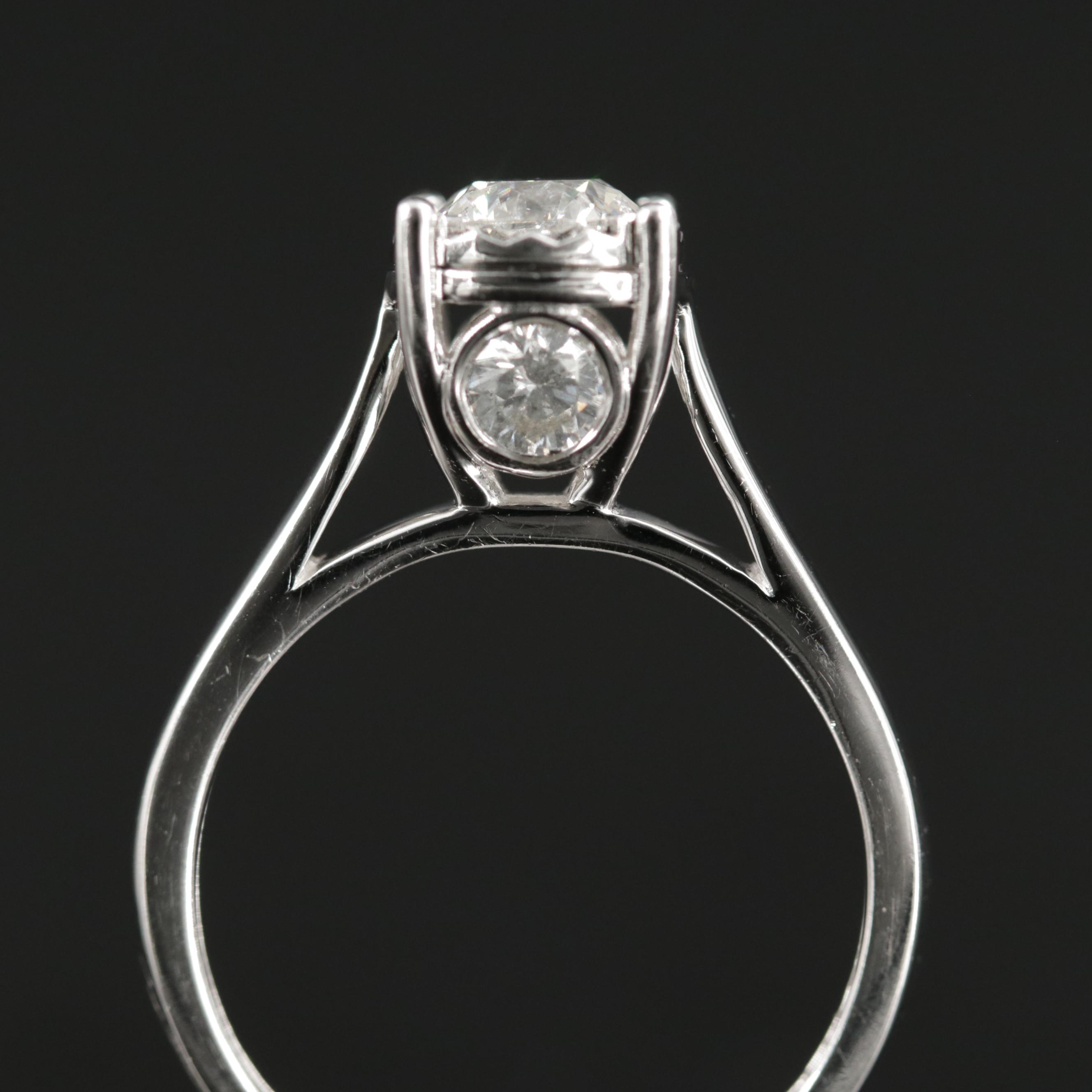 10K White Gold 1.04 CTW Diamond Ring