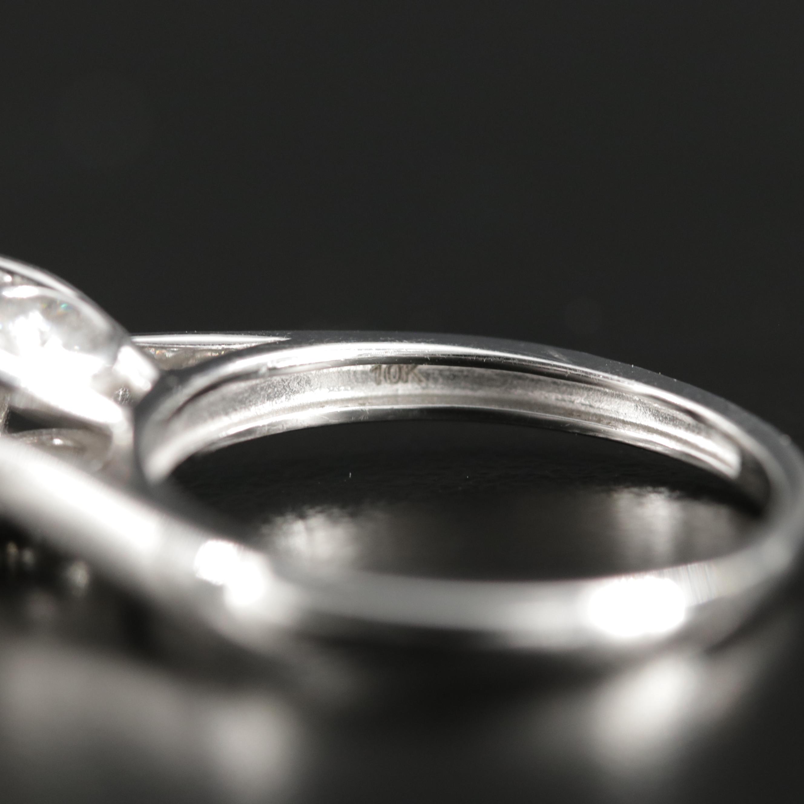 10K White Gold 1.04 CTW Diamond Ring