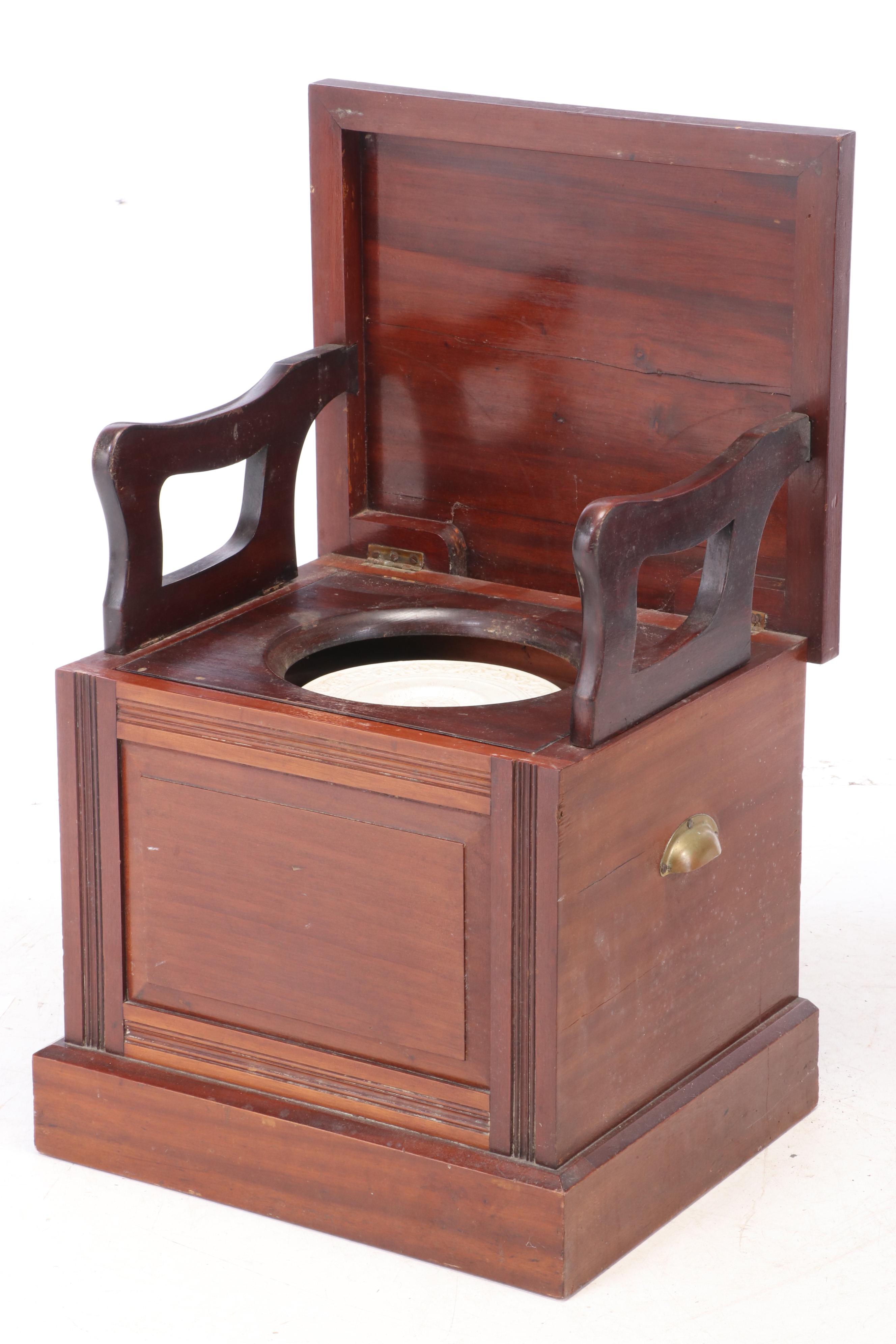 English Mahogany Commode Stand, Late 19th Century