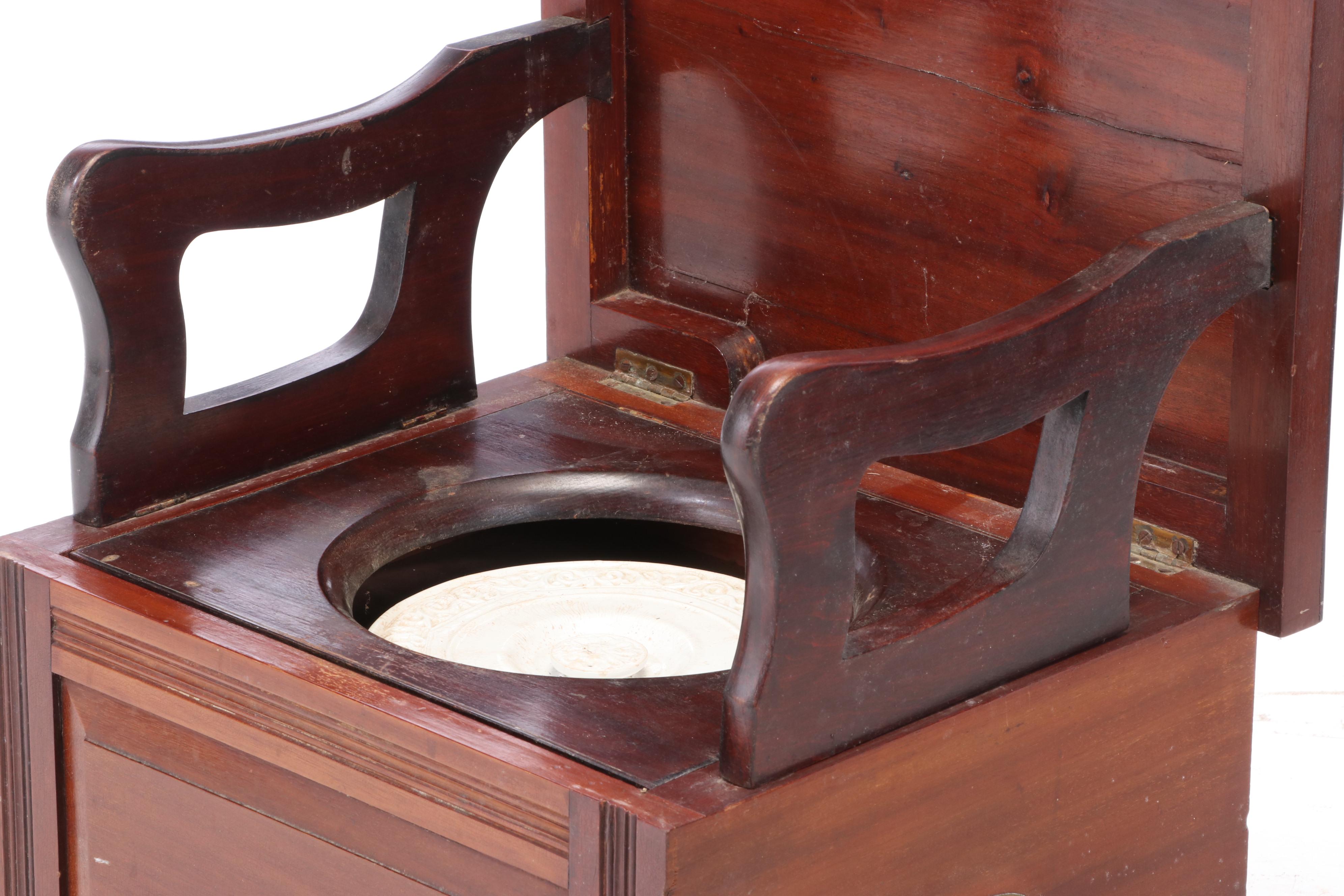 English Mahogany Commode Stand, Late 19th Century