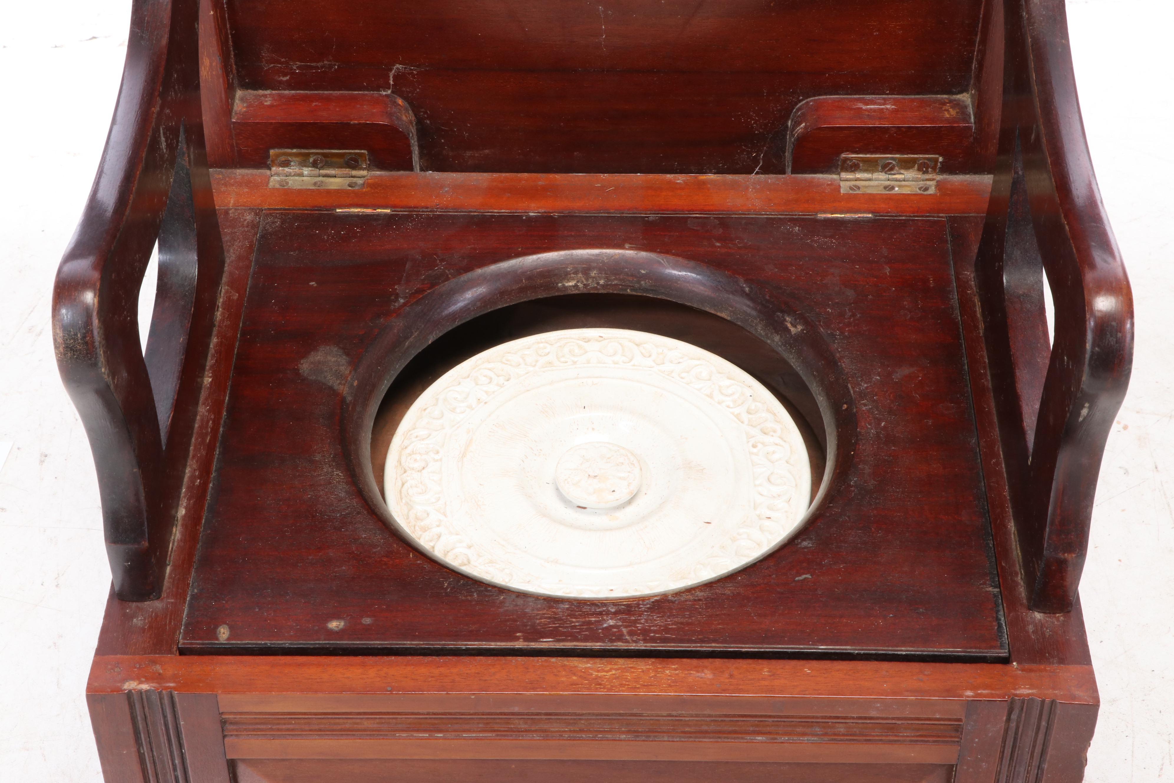 English Mahogany Commode Stand, Late 19th Century