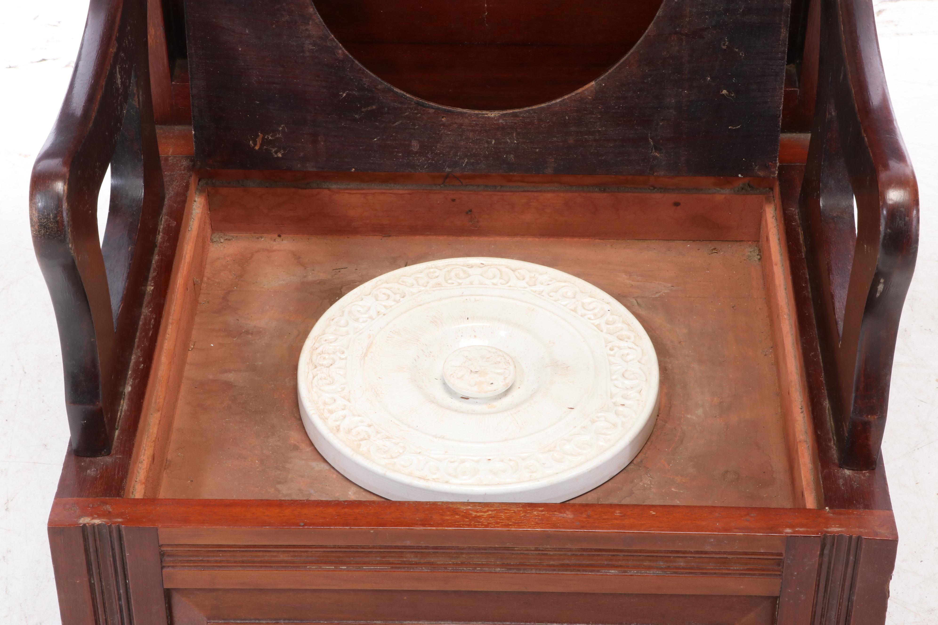 English Mahogany Commode Stand, Late 19th Century