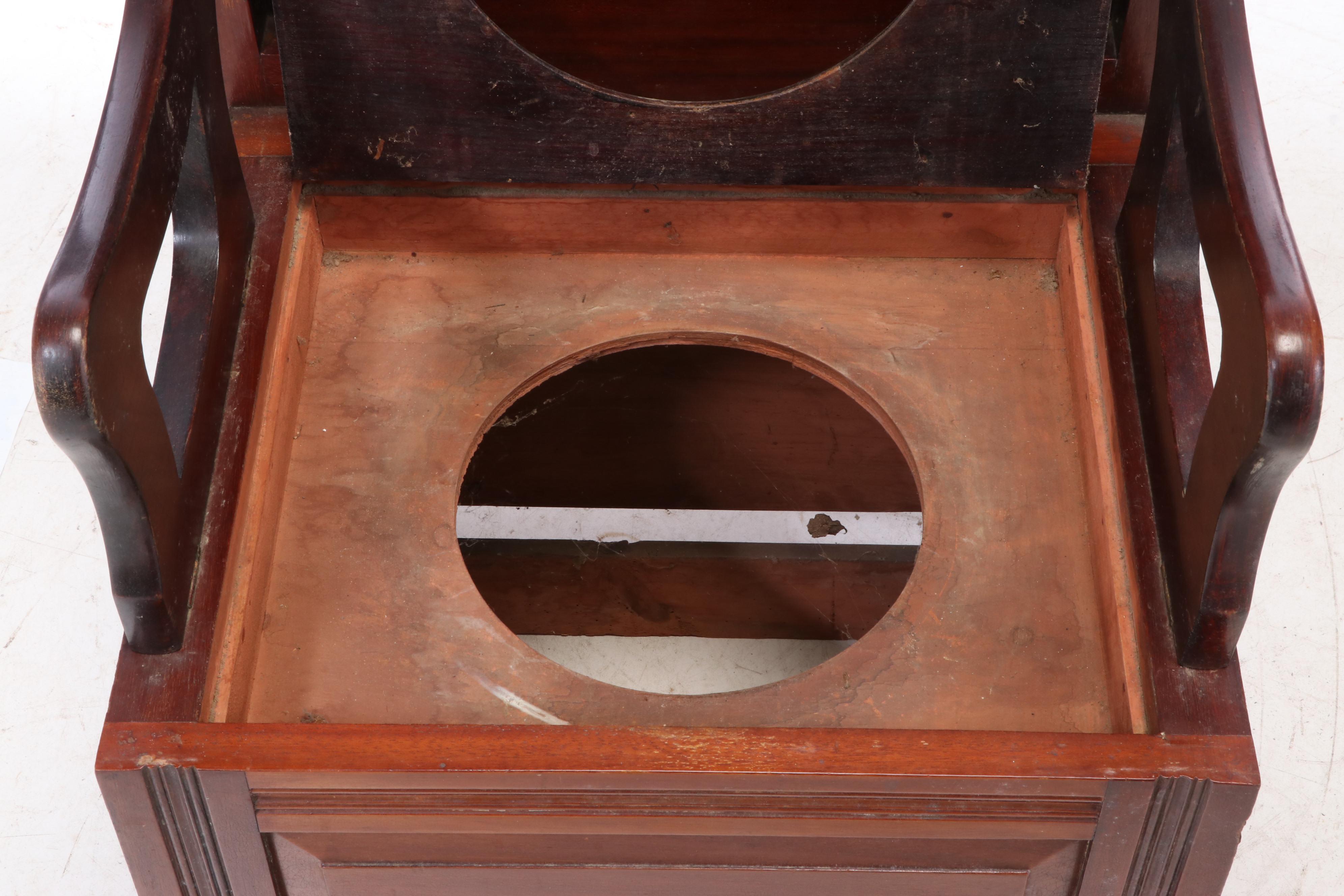 English Mahogany Commode Stand, Late 19th Century