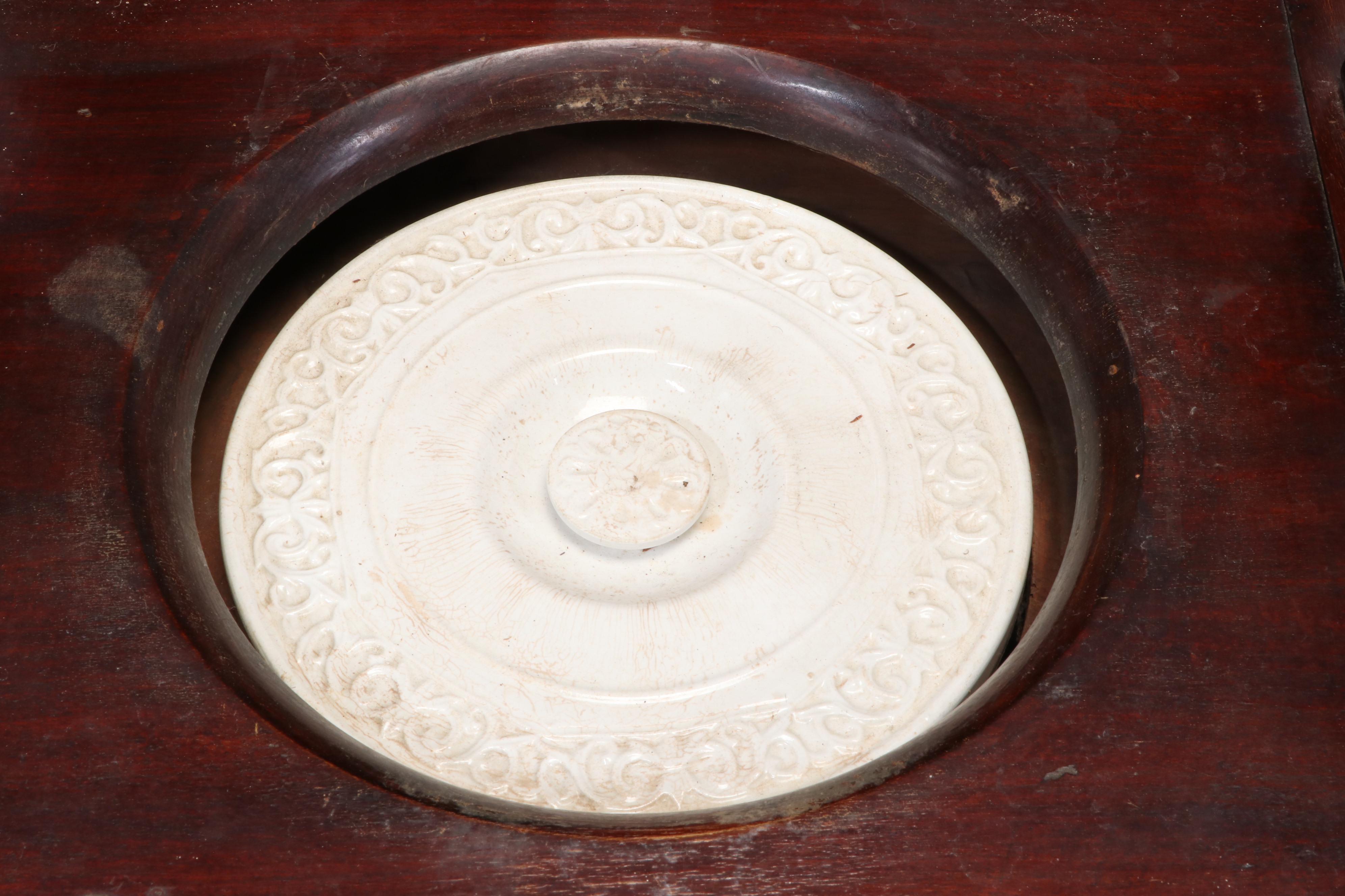 English Mahogany Commode Stand, Late 19th Century