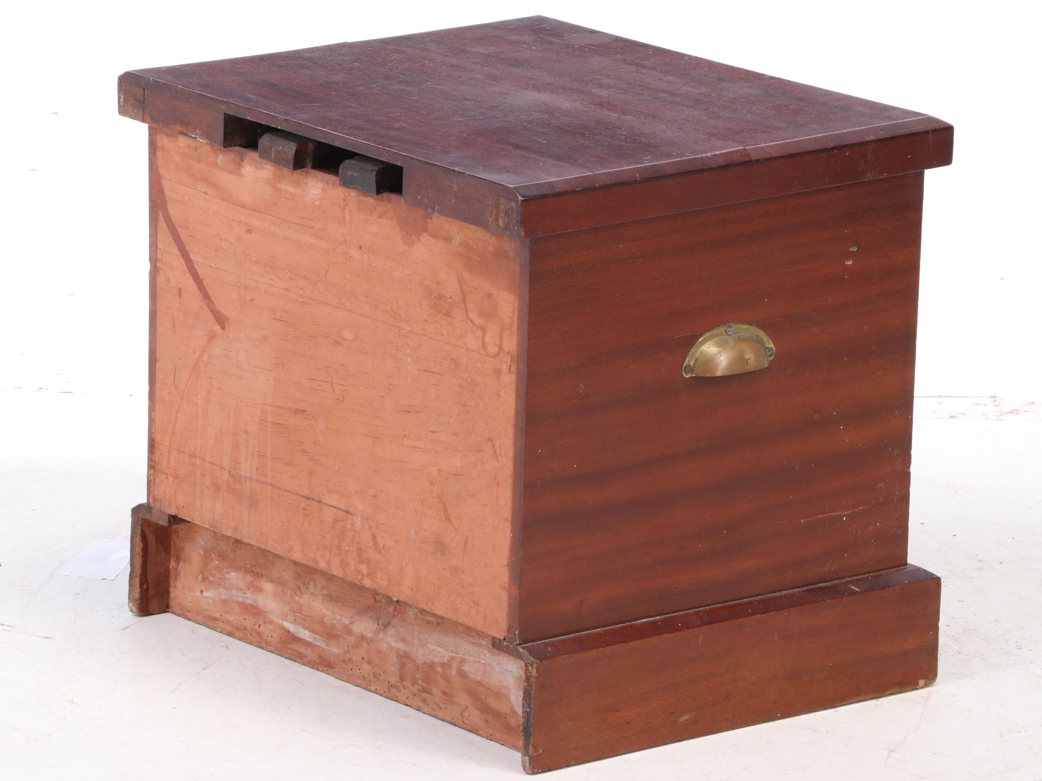 English Mahogany Commode Stand, Late 19th Century