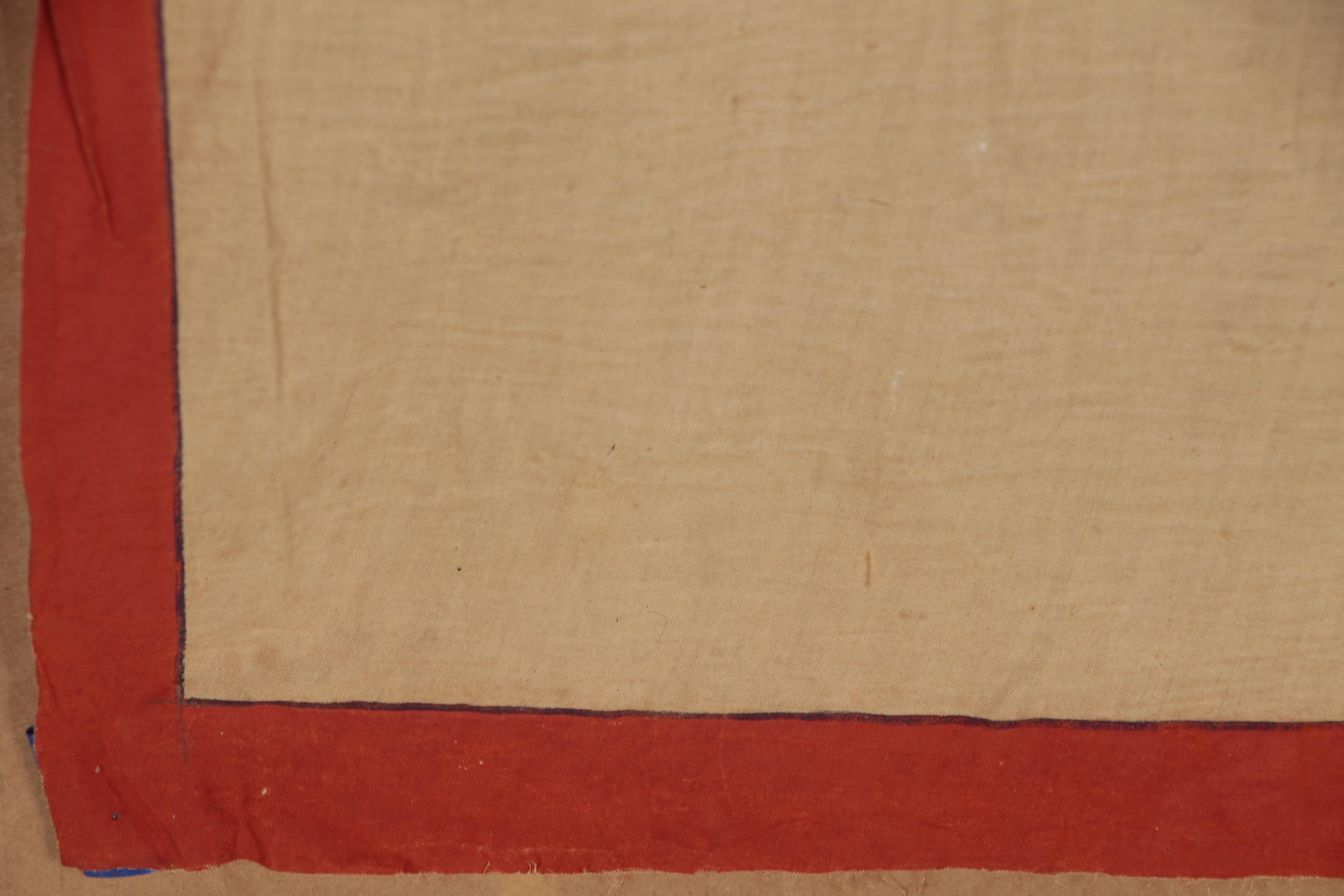 Monumental Indian Mughal Style Gouache Painting on Cloth of an Elephant