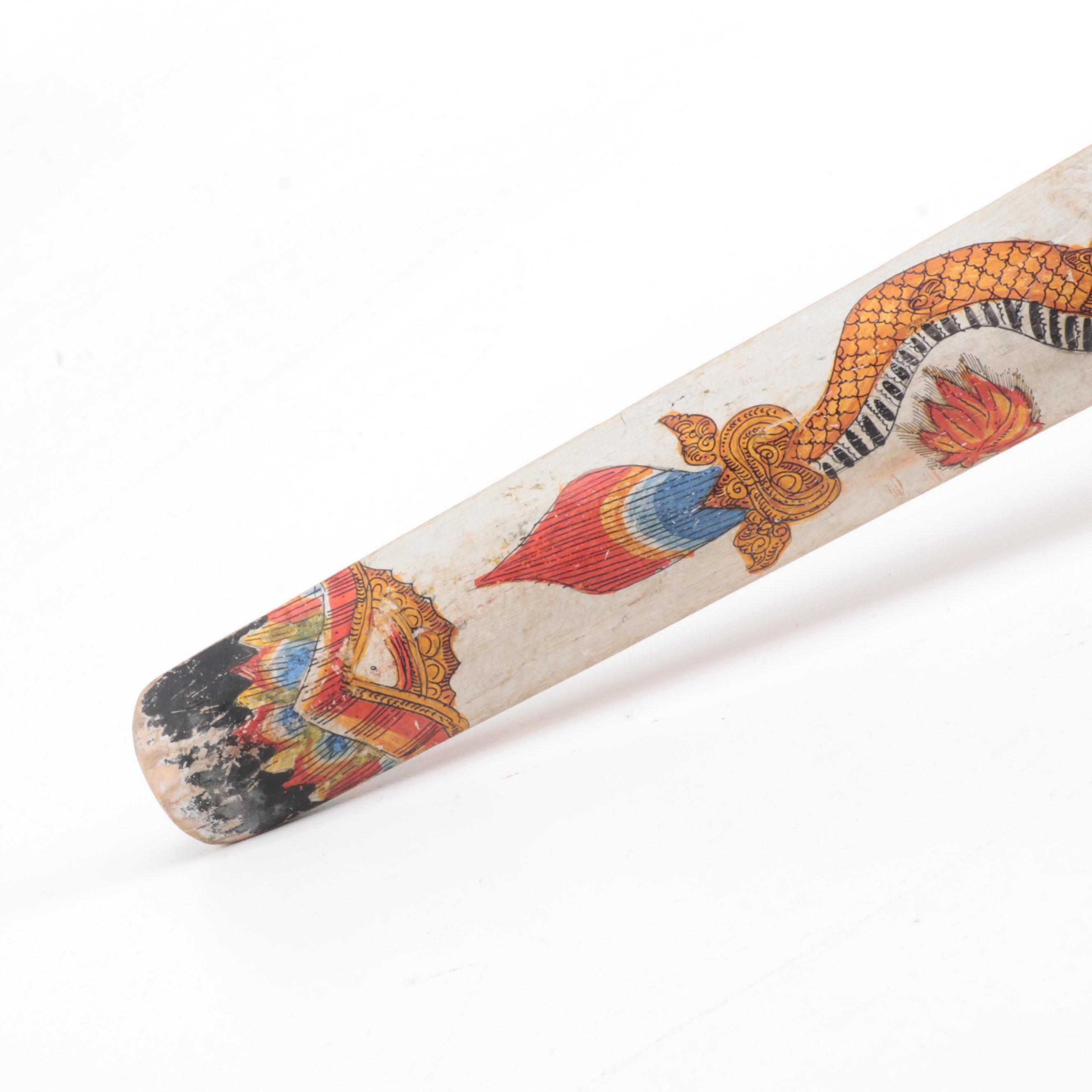 Balinese Keris and Sheath with Ramayana and Naga Scenes