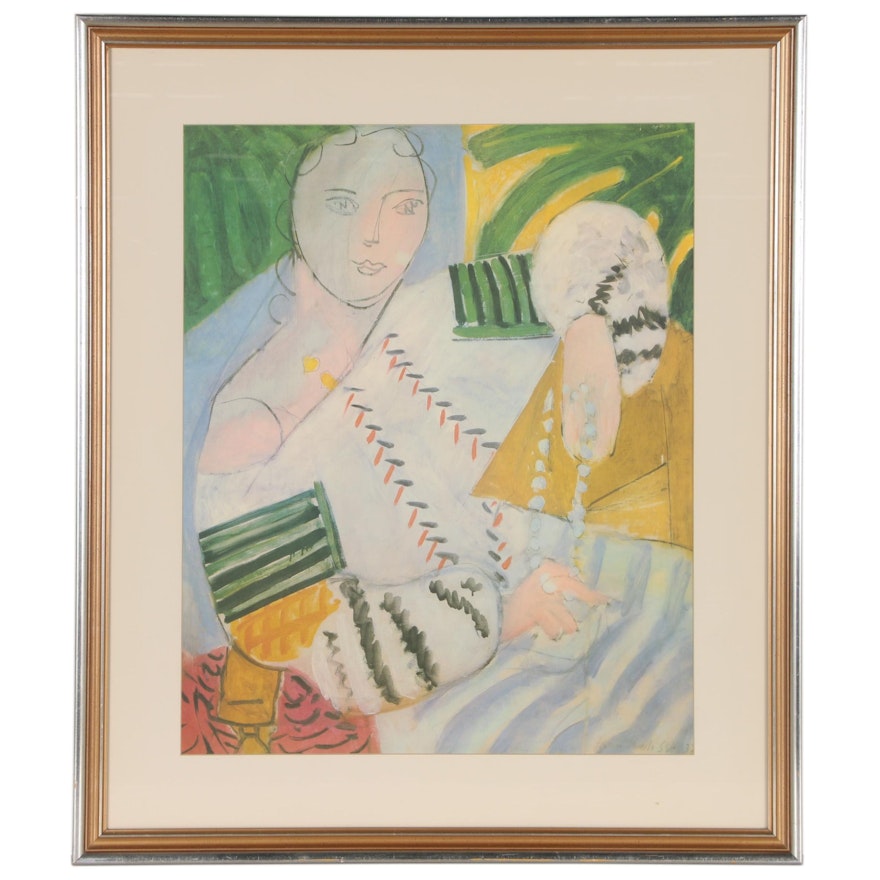 Offset Lithograph after Matisse "The Embroidered Blouse"