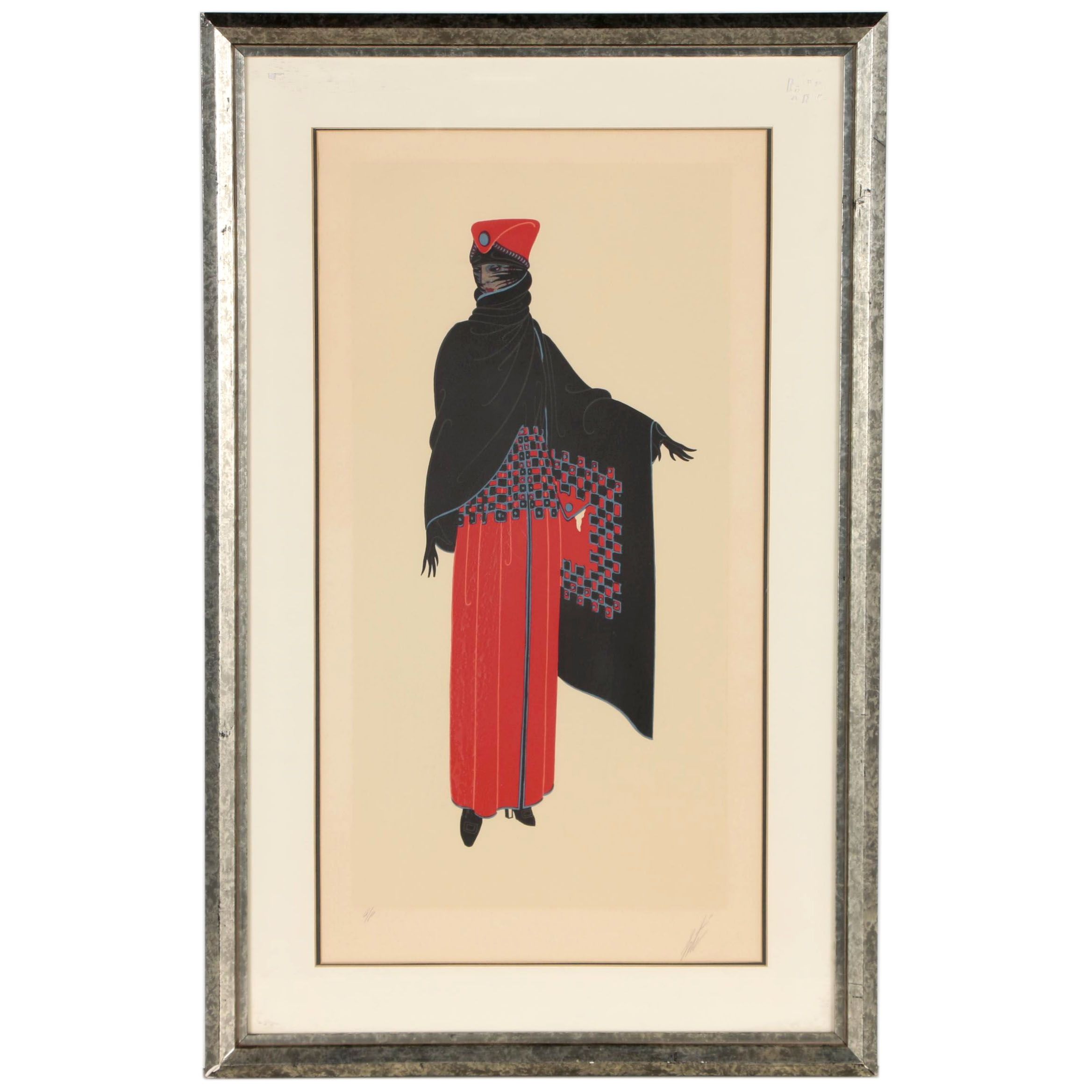 Erte Lithograph "Zaza", 1975
