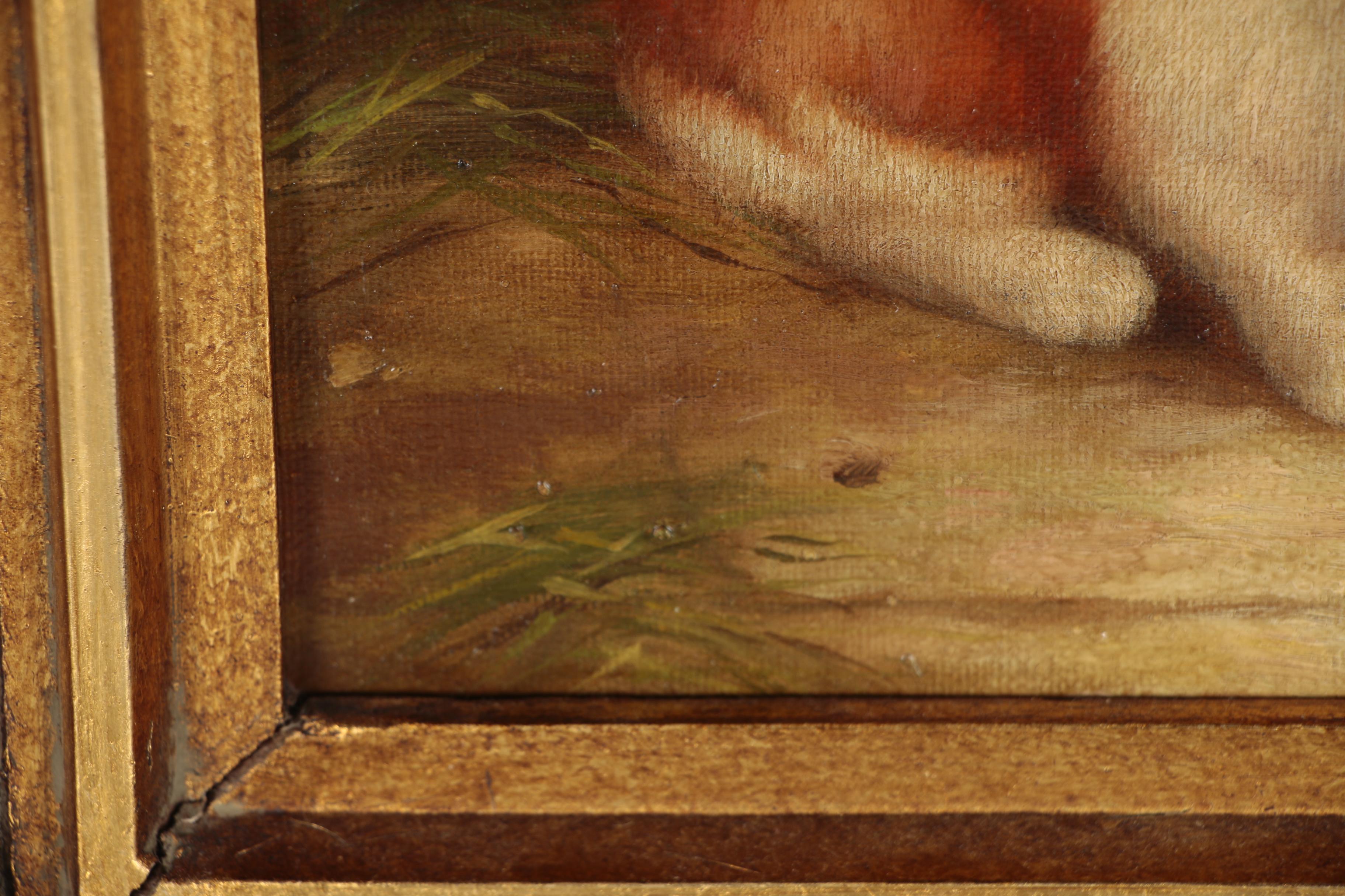 Oil Painting of Two Rabbits | EBTH