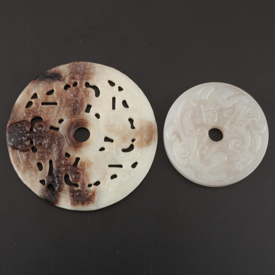 Chinese Nephrite Bi Discs