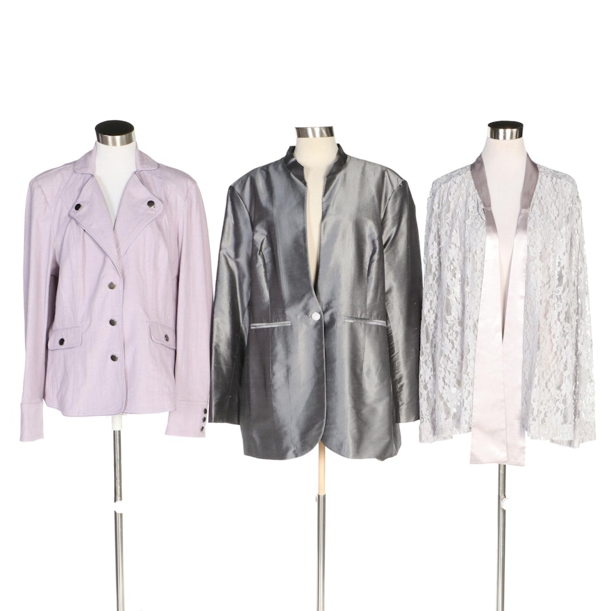 J. Peterman Silk, Lace and Cotton Jackets with Original Tags