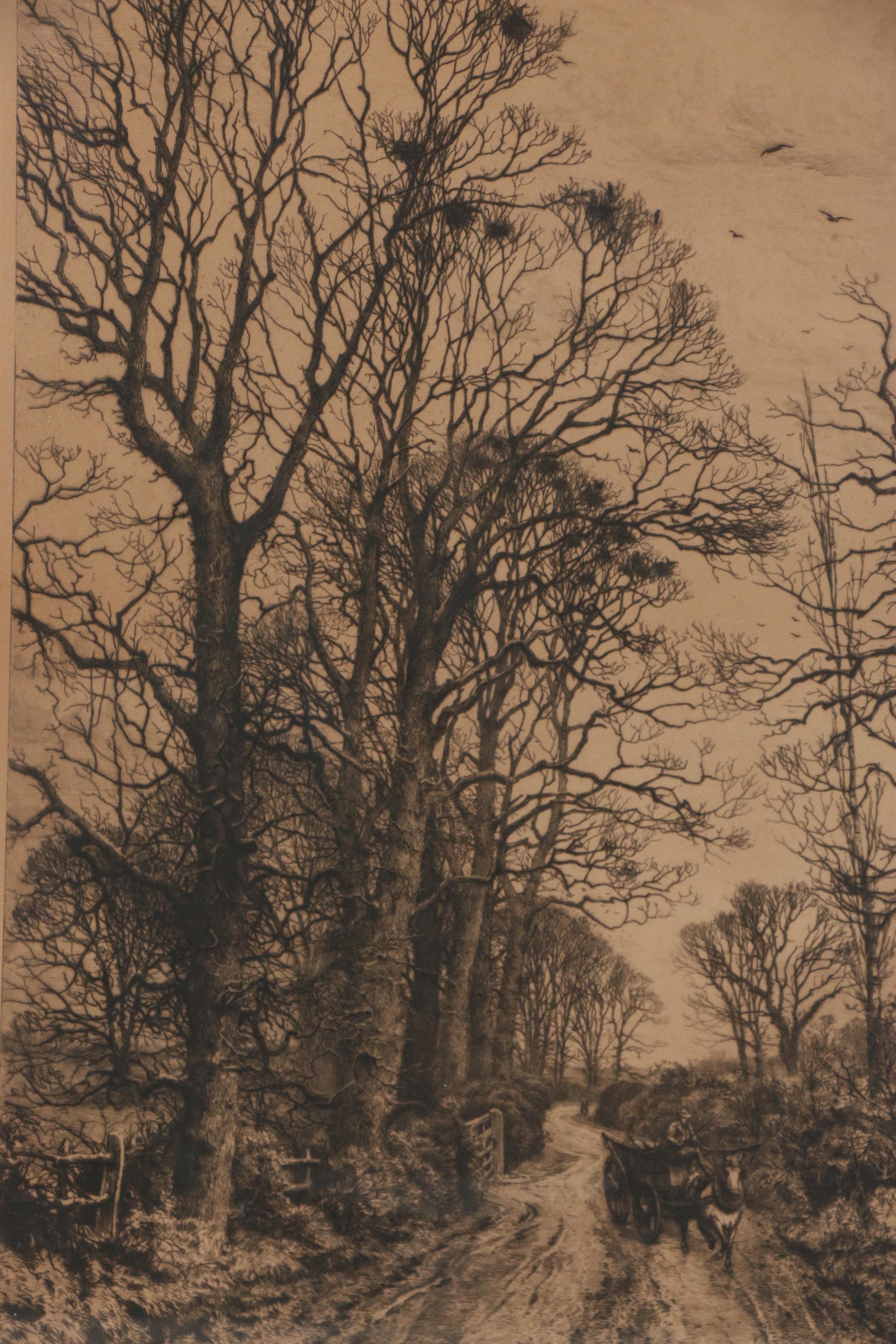 Frederick Albert Slocombe Etching "The Rookery"