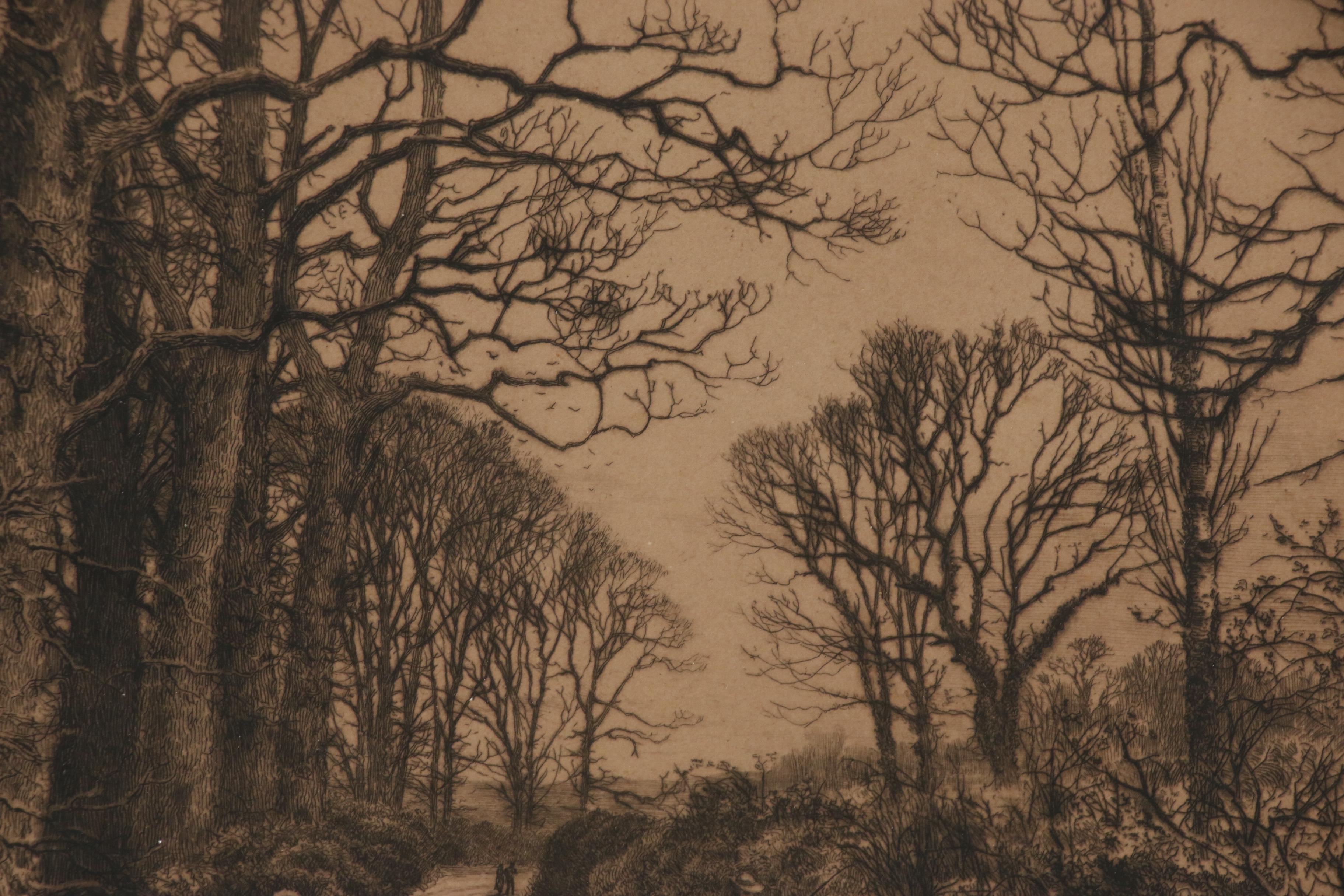 Frederick Albert Slocombe Etching "The Rookery"