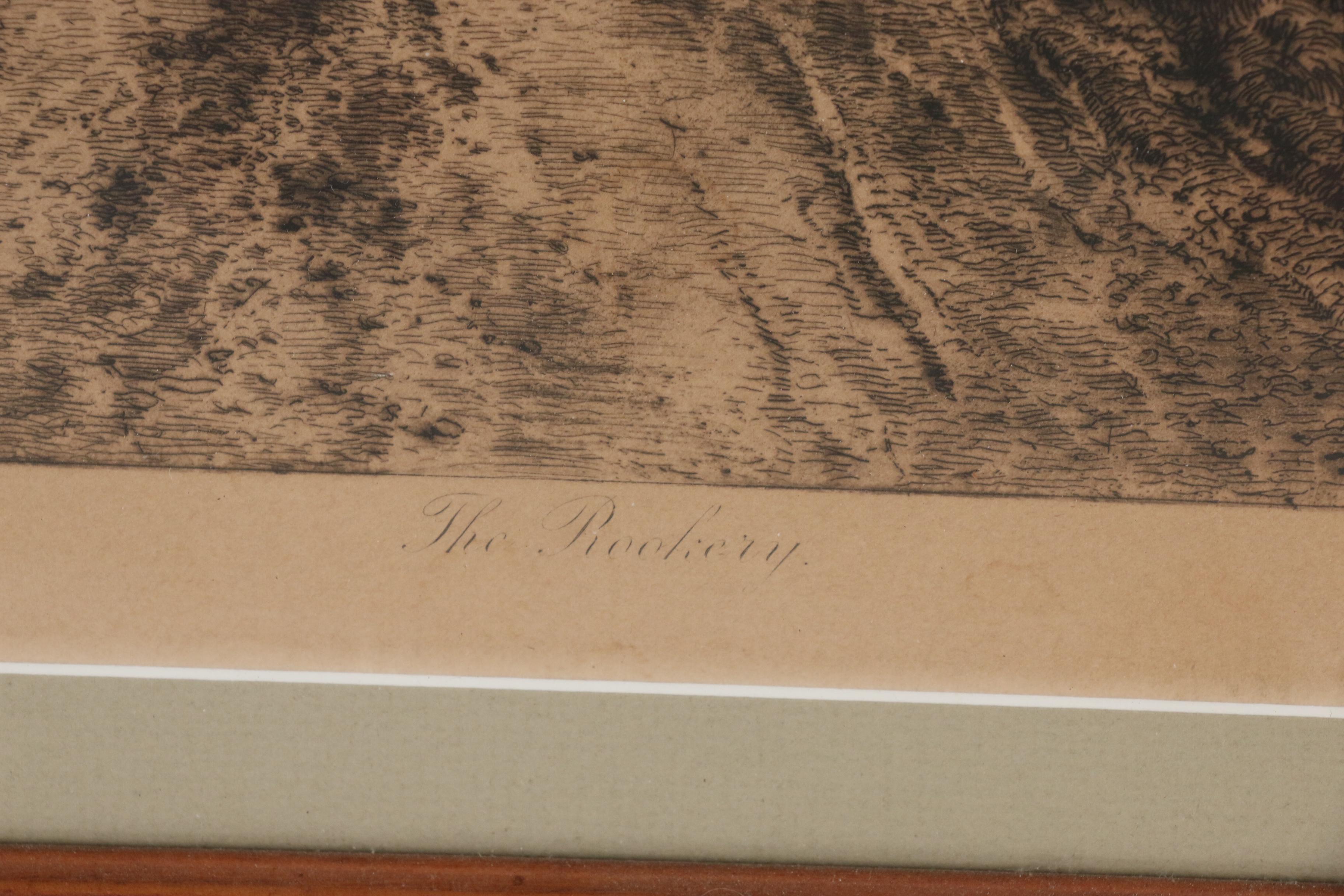 Frederick Albert Slocombe Etching "The Rookery"