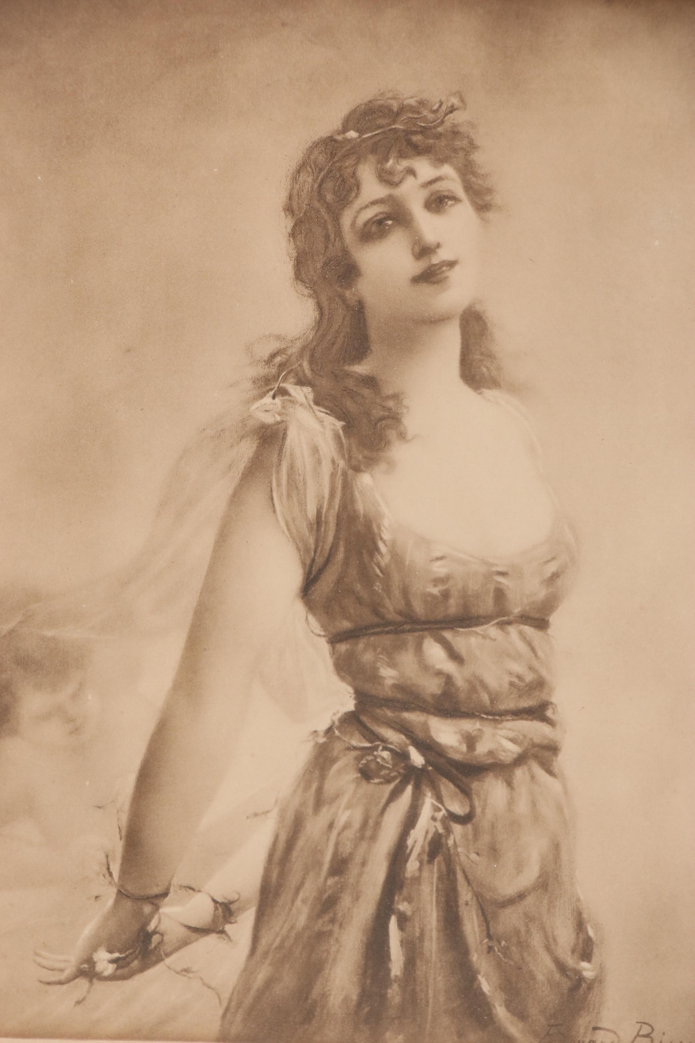 Mezzograph "The Prisoner" After Edouard Bisson