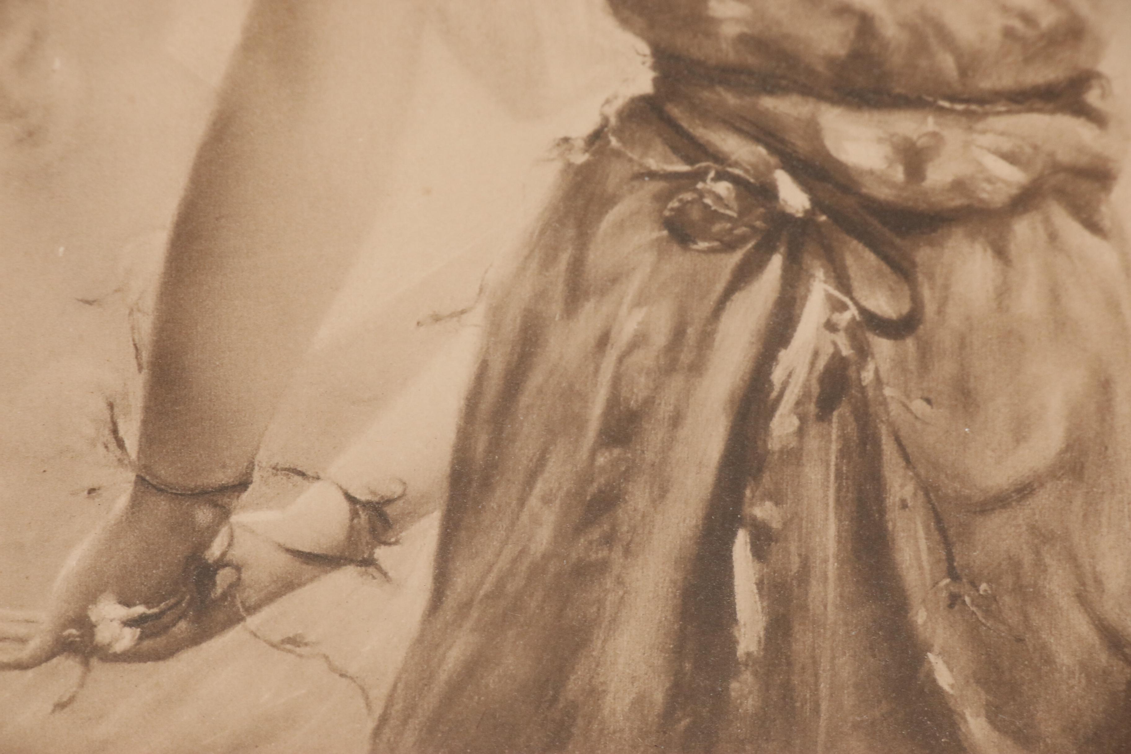 Mezzograph "The Prisoner" After Edouard Bisson