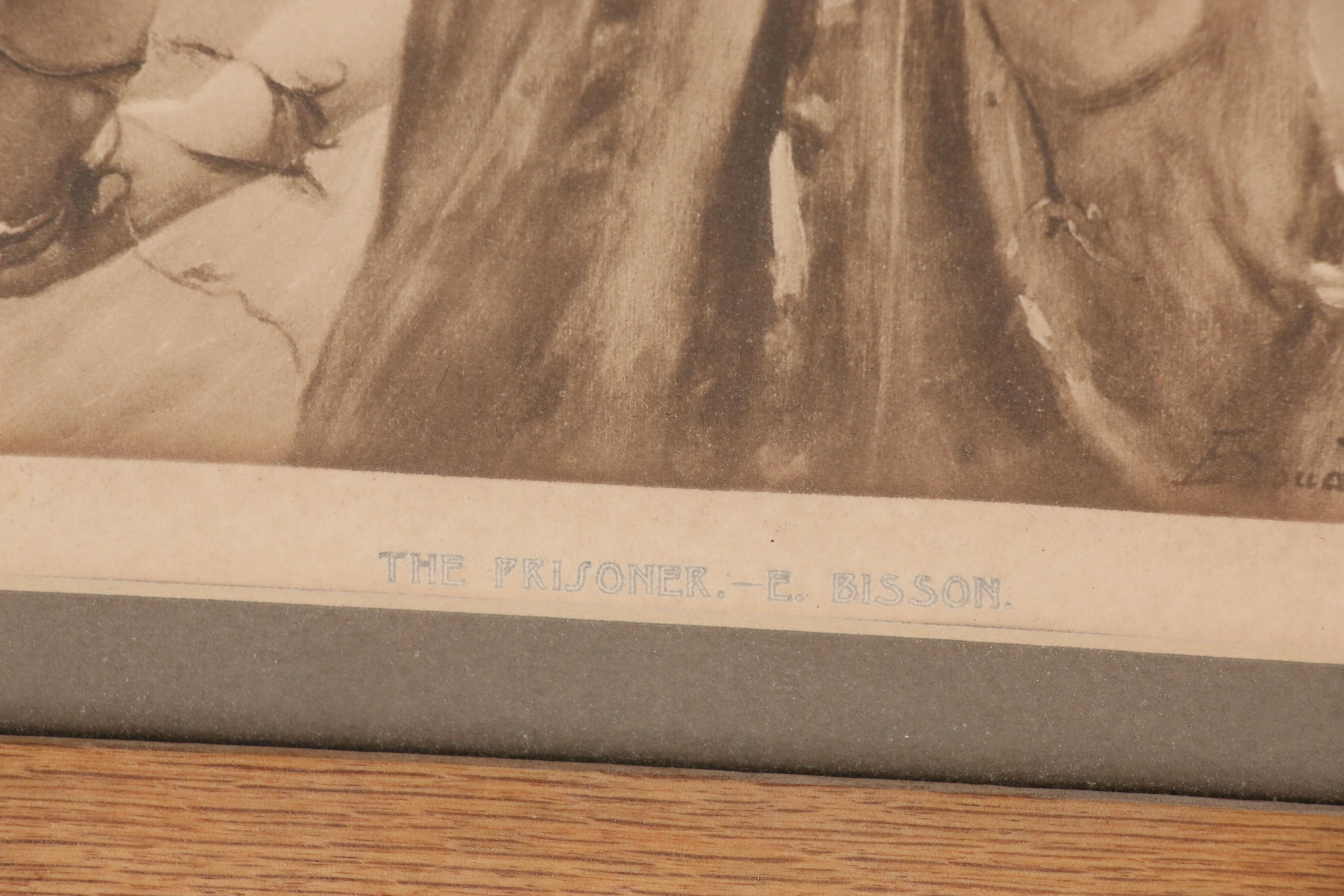 Mezzograph "The Prisoner" After Edouard Bisson